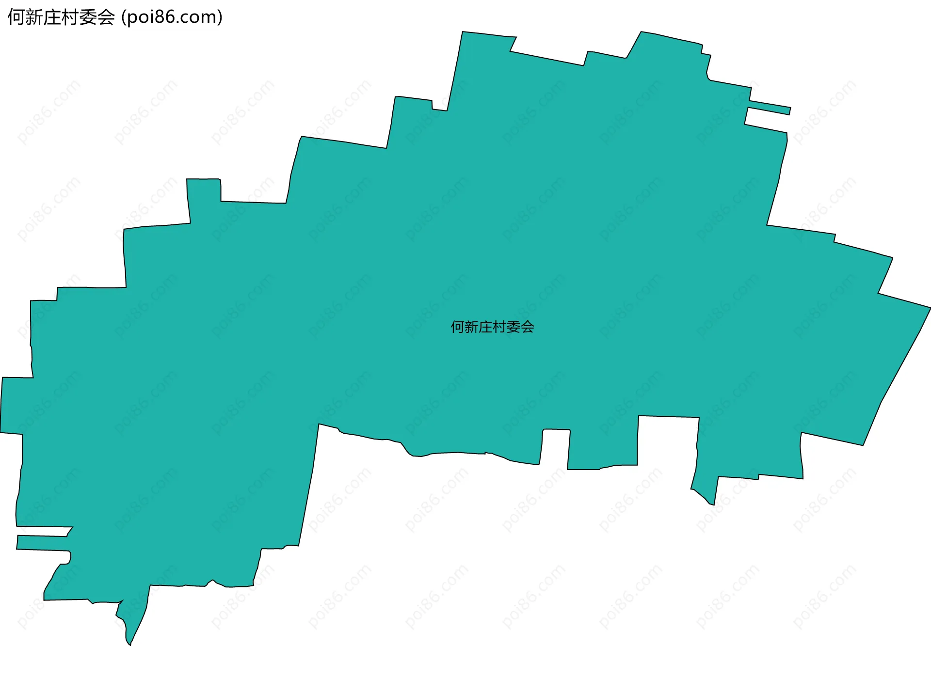 何新庄村委会边界地图