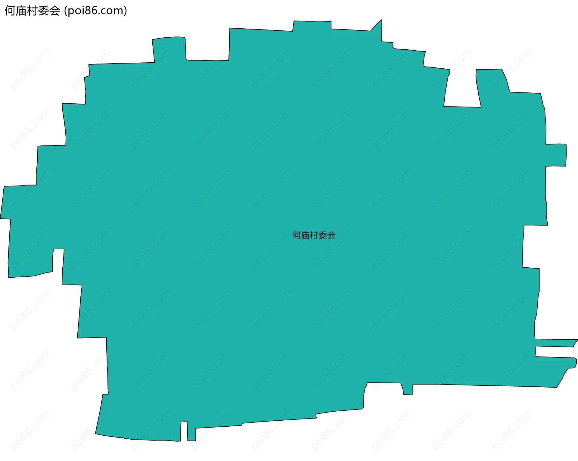 何庙村委会边界地图