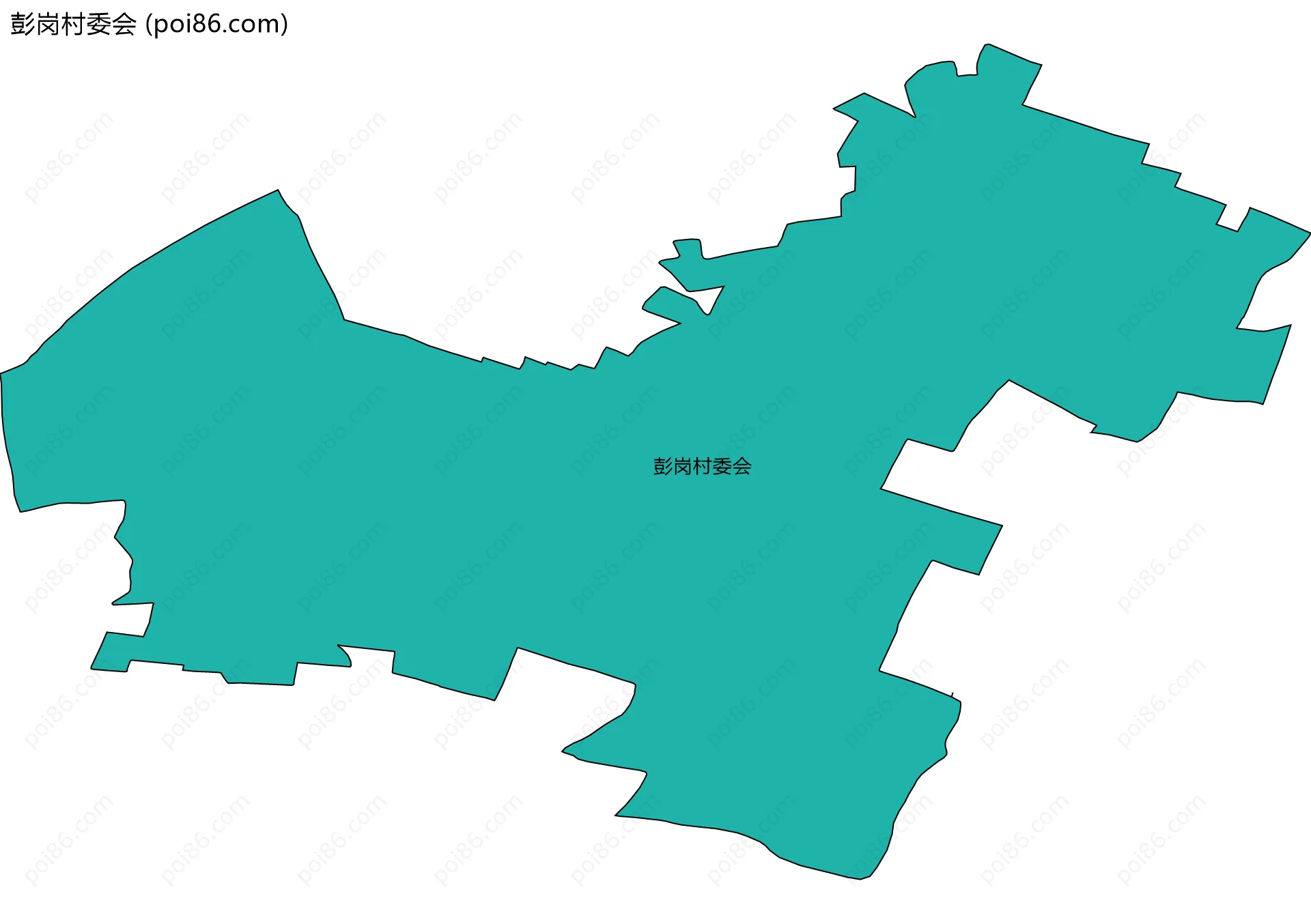 彭岗村委会边界地图