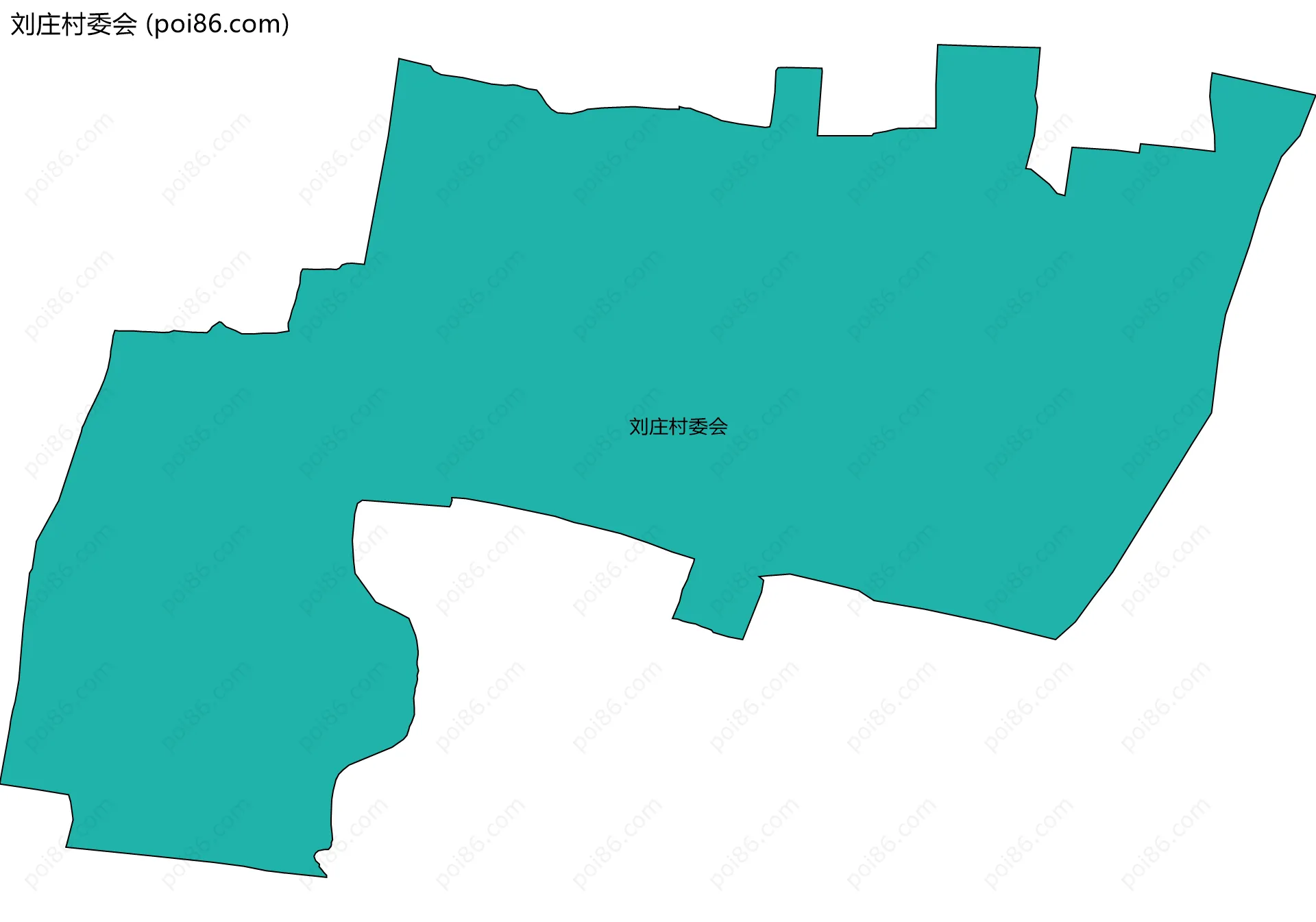 刘庄村委会边界地图