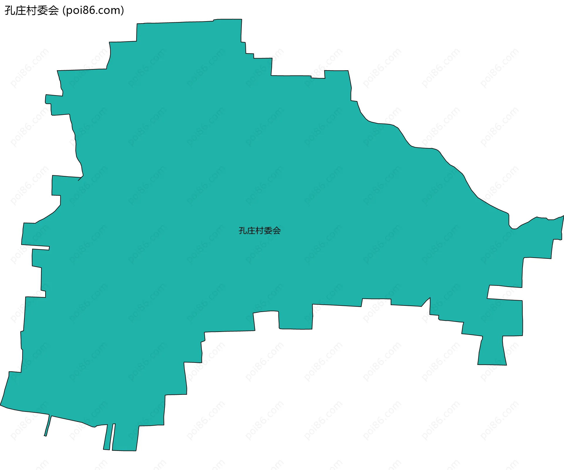 孔庄村委会边界地图