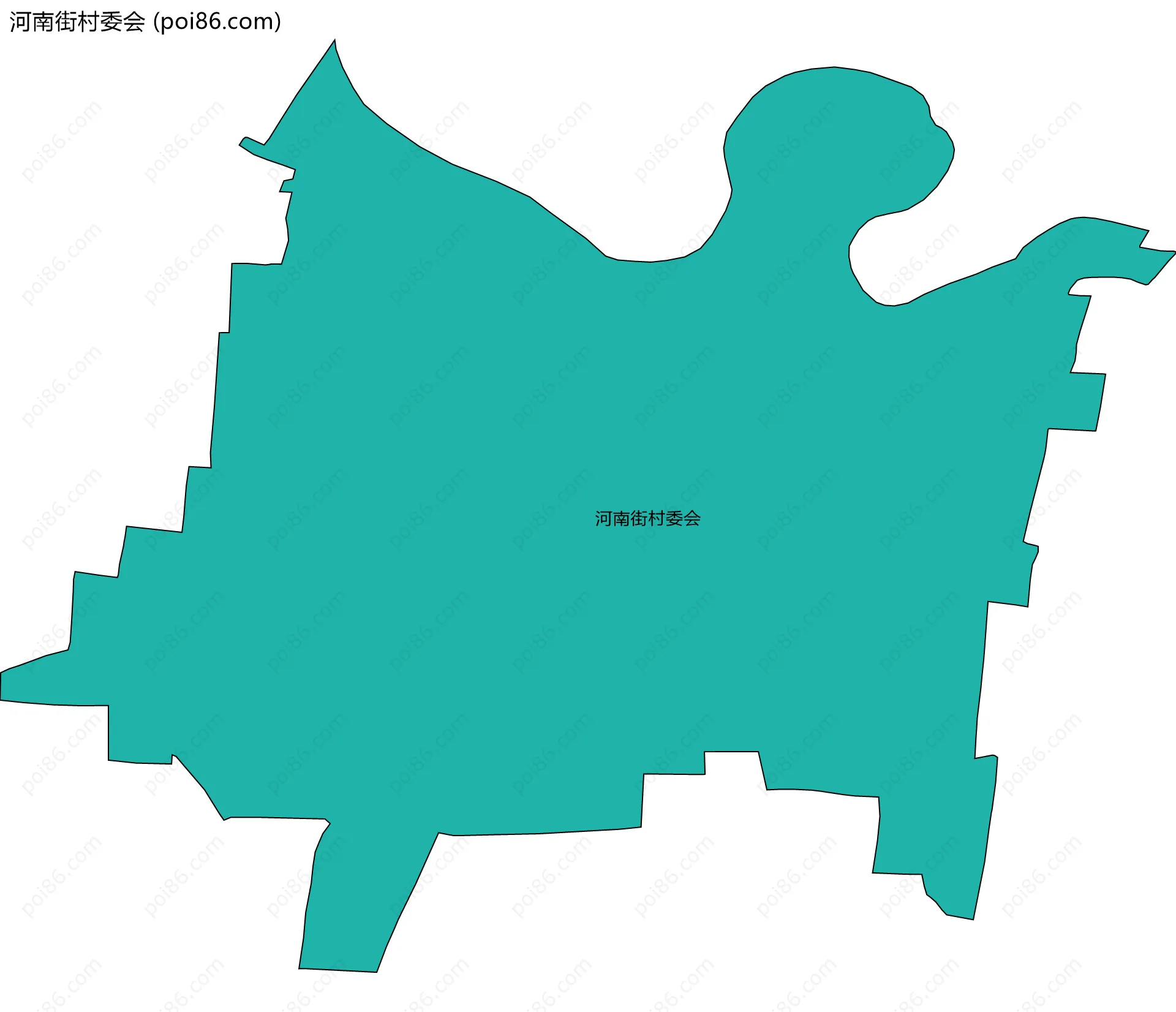 河南街村委会边界地图