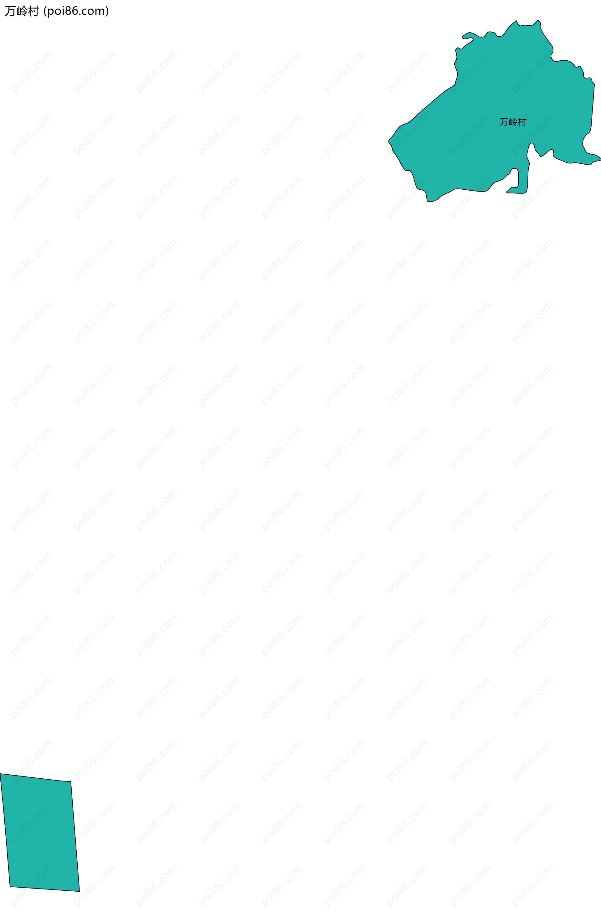 万岭村边界地图