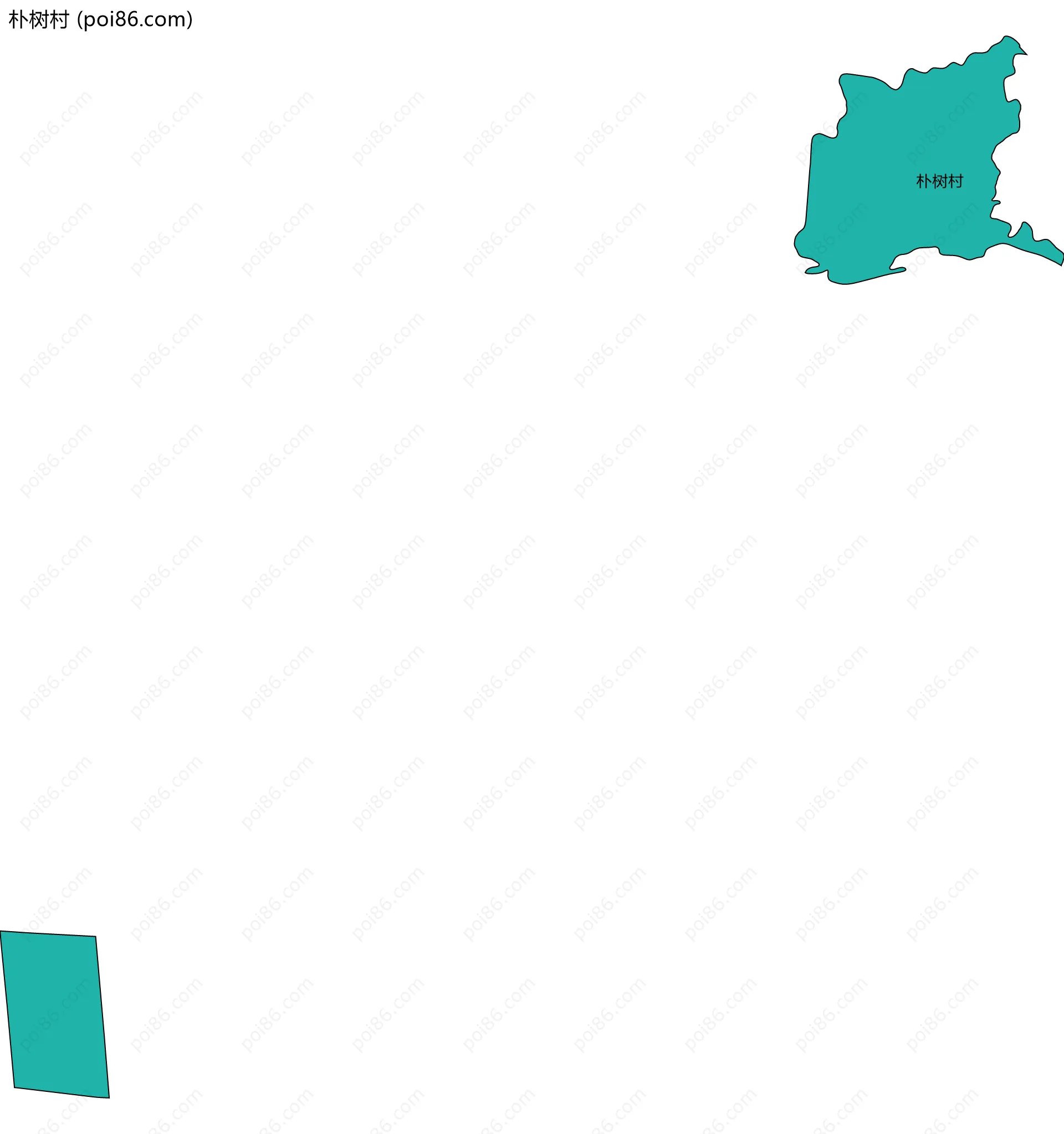朴树村边界地图