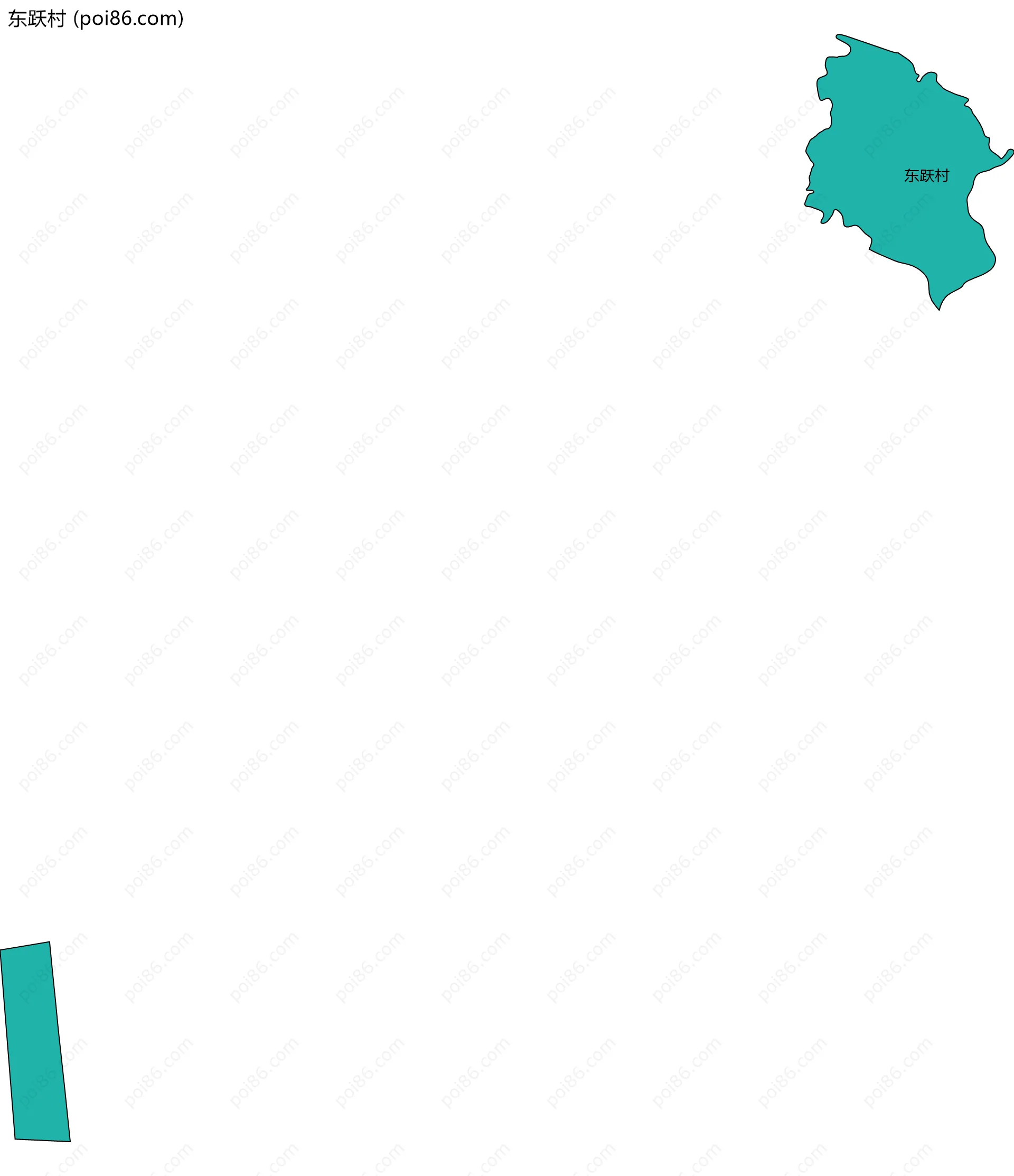 东跃村边界地图