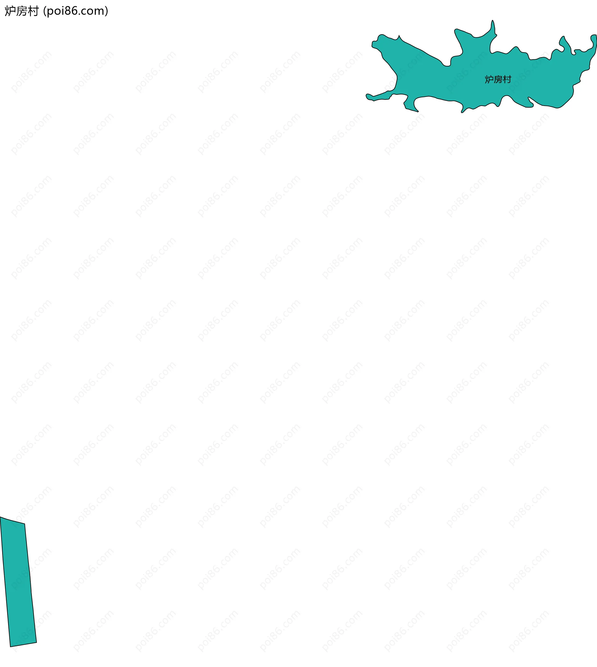 炉房村边界地图