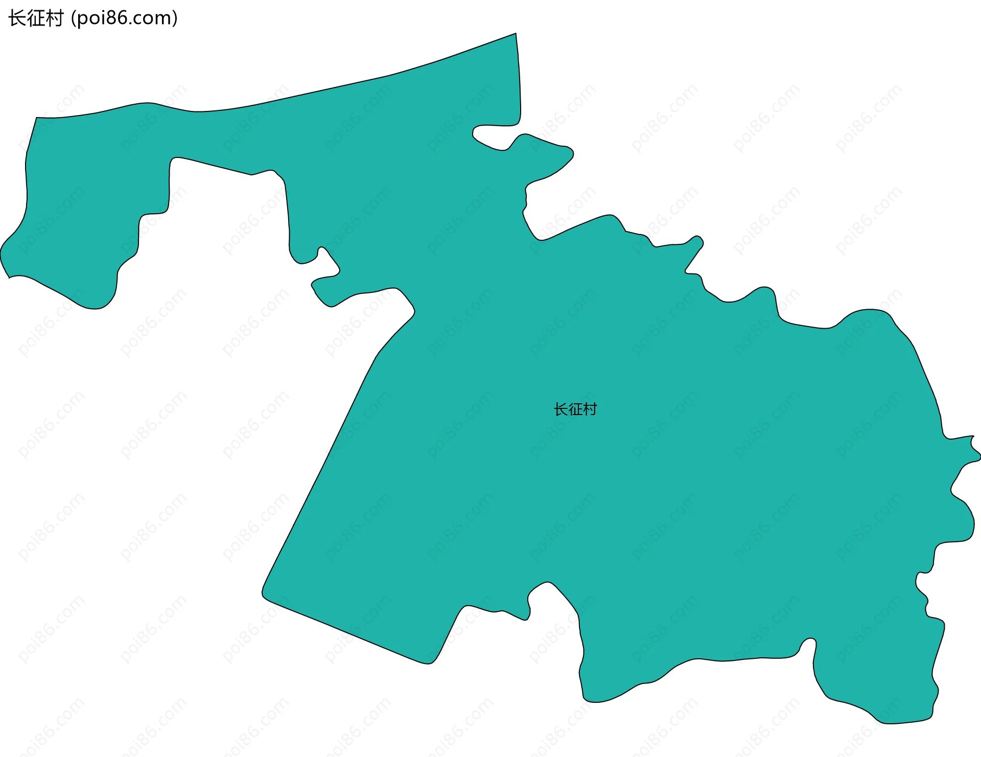 长征村边界地图
