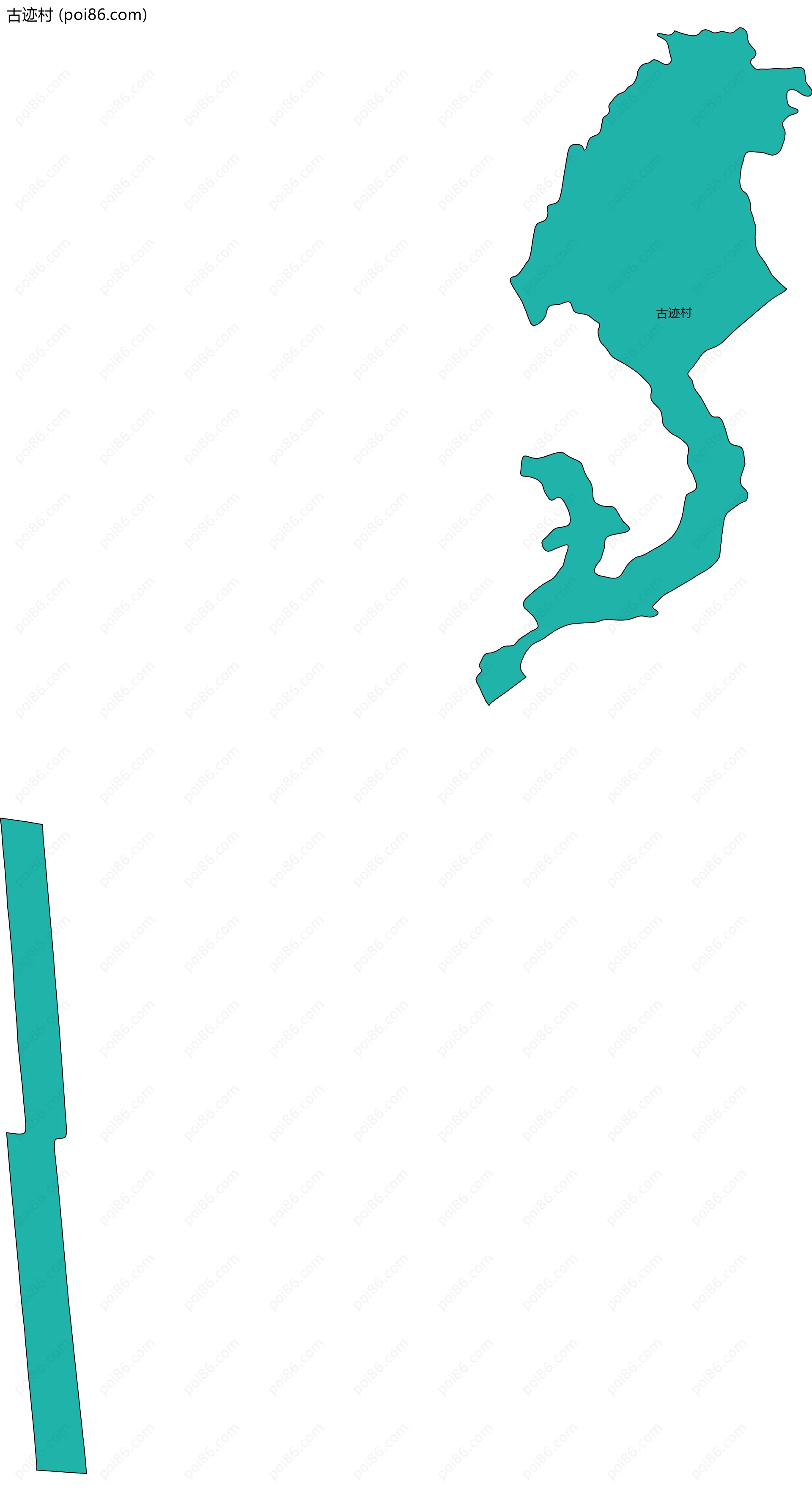 古迹村边界地图