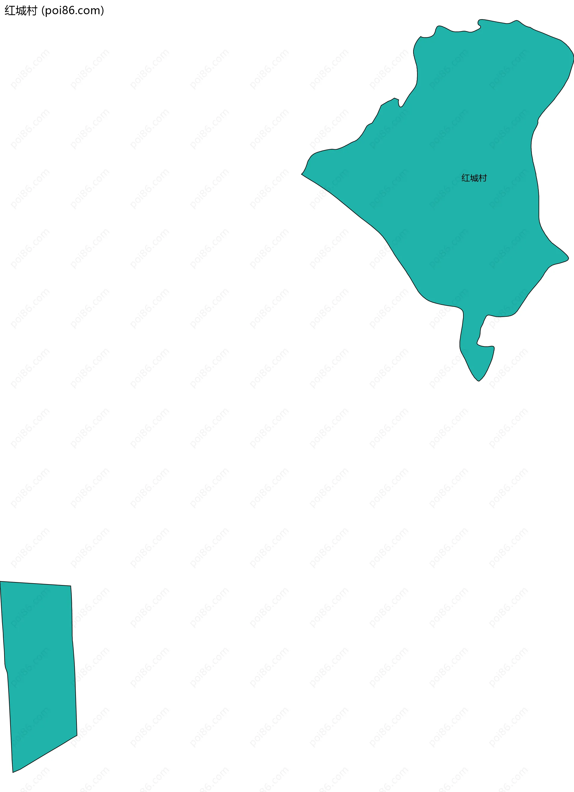 红城村边界地图