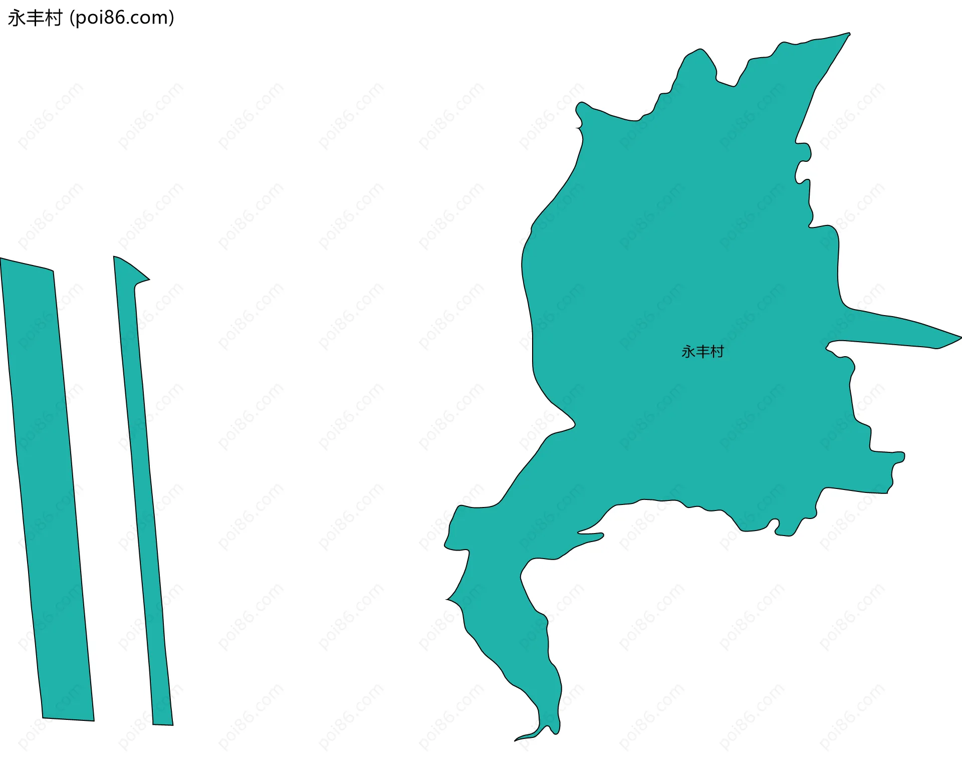 永丰村边界地图