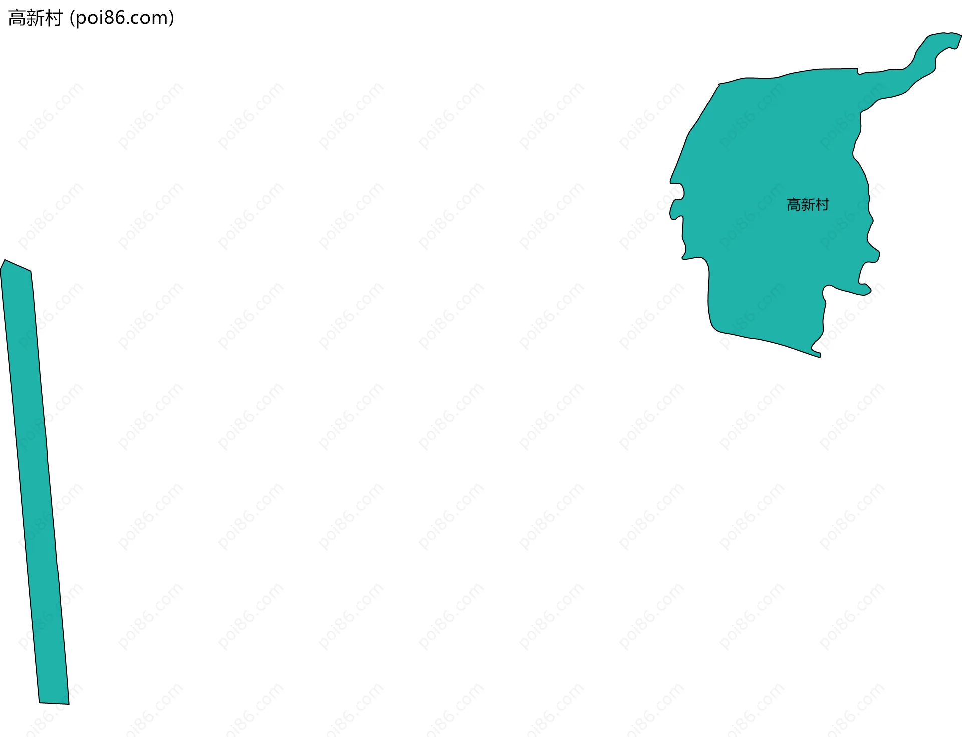 高新村边界地图