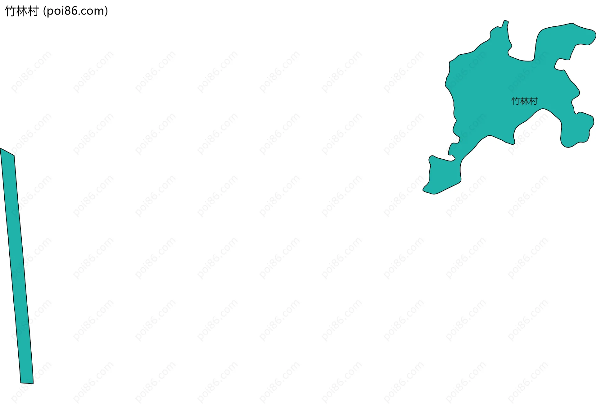 竹林村边界地图