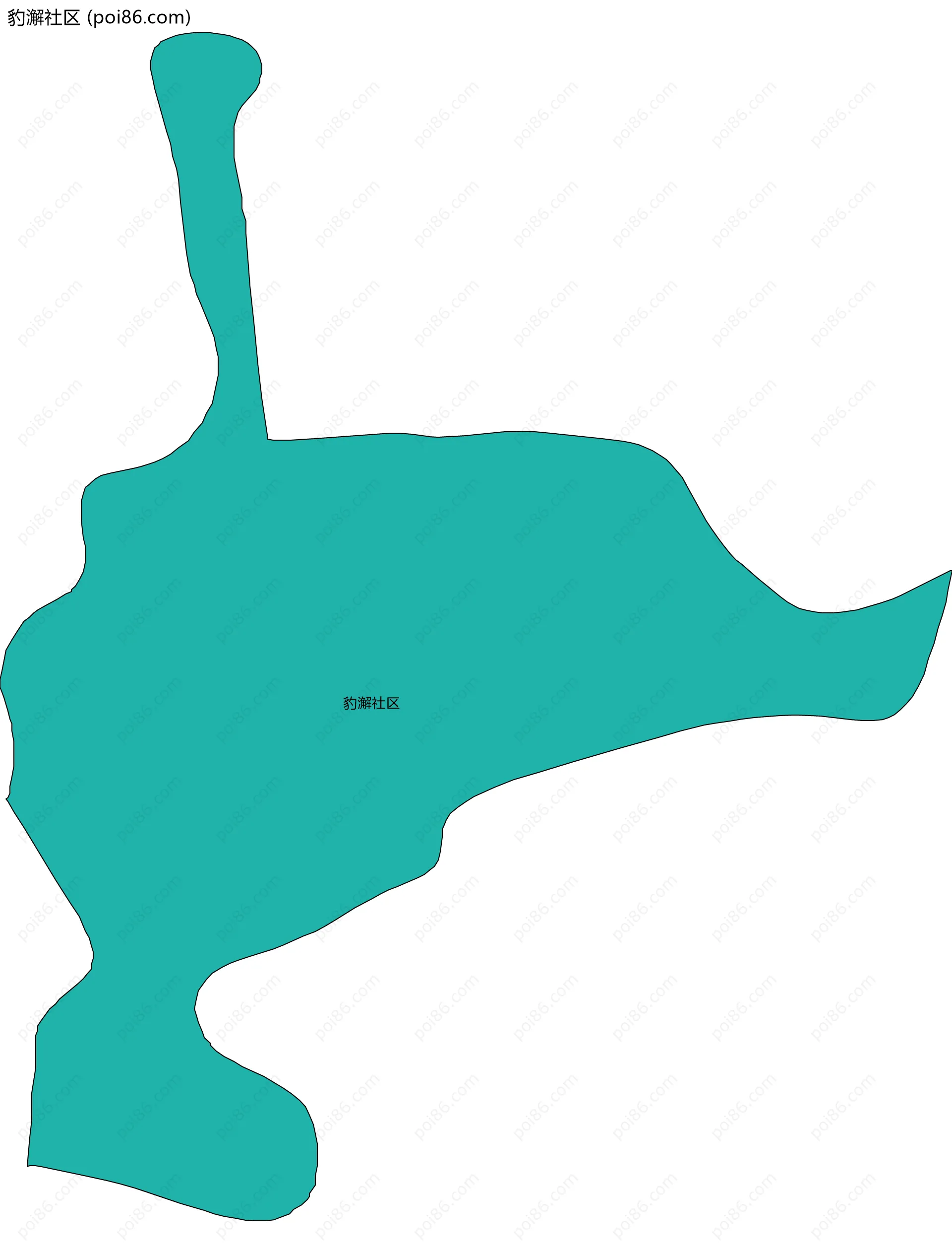 豹澥社区边界地图