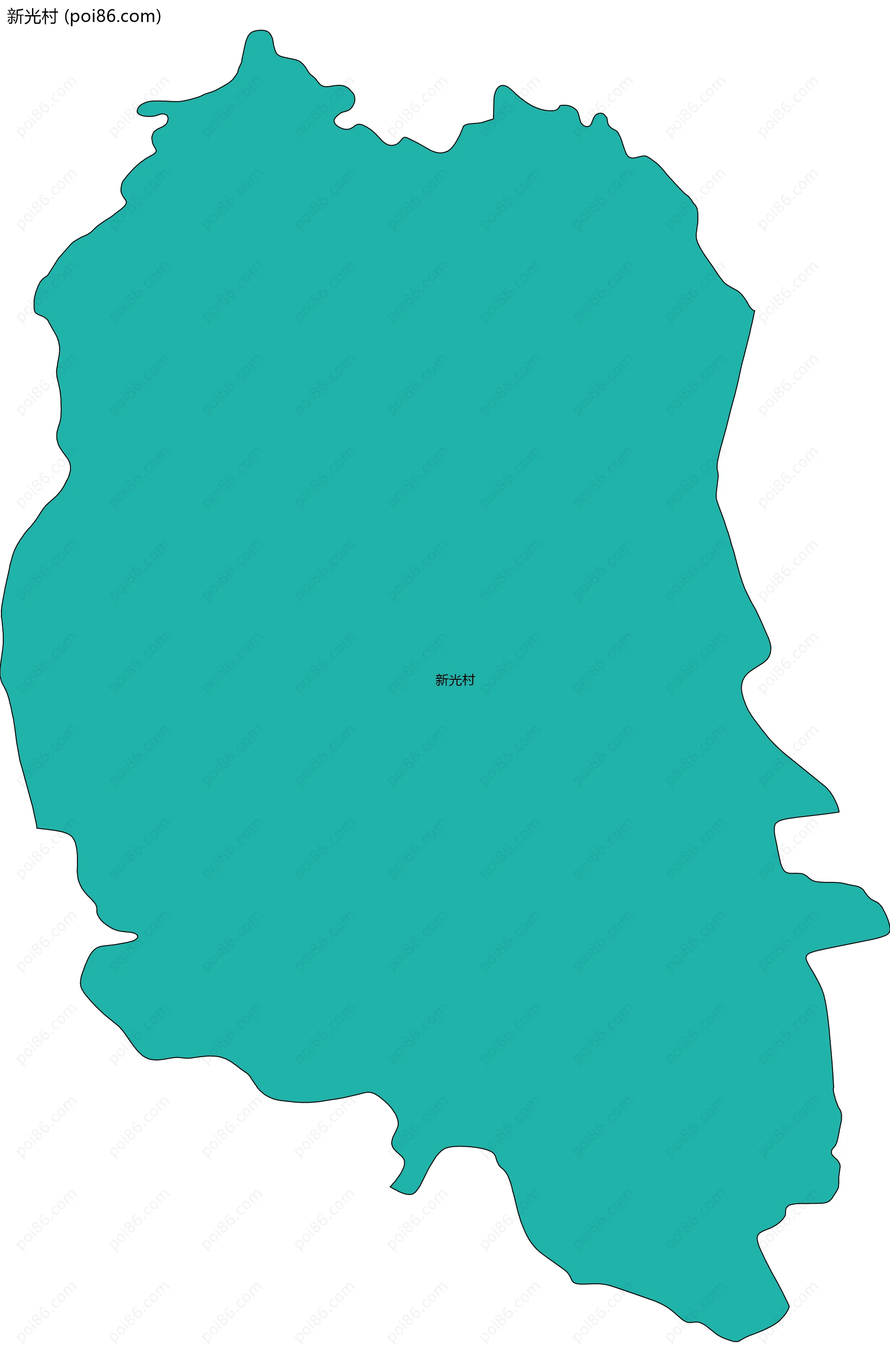 新光村边界地图