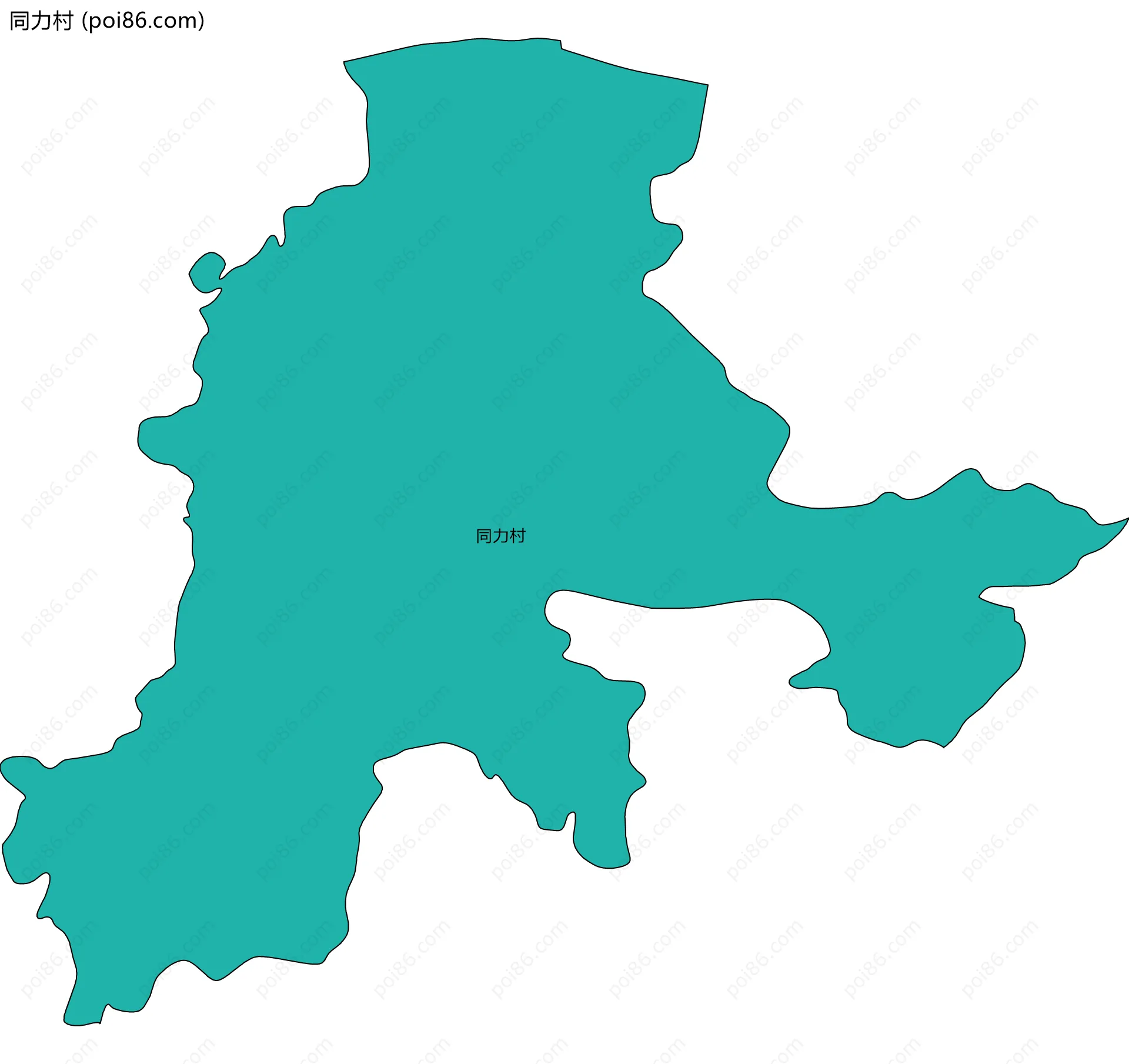 同力村边界地图