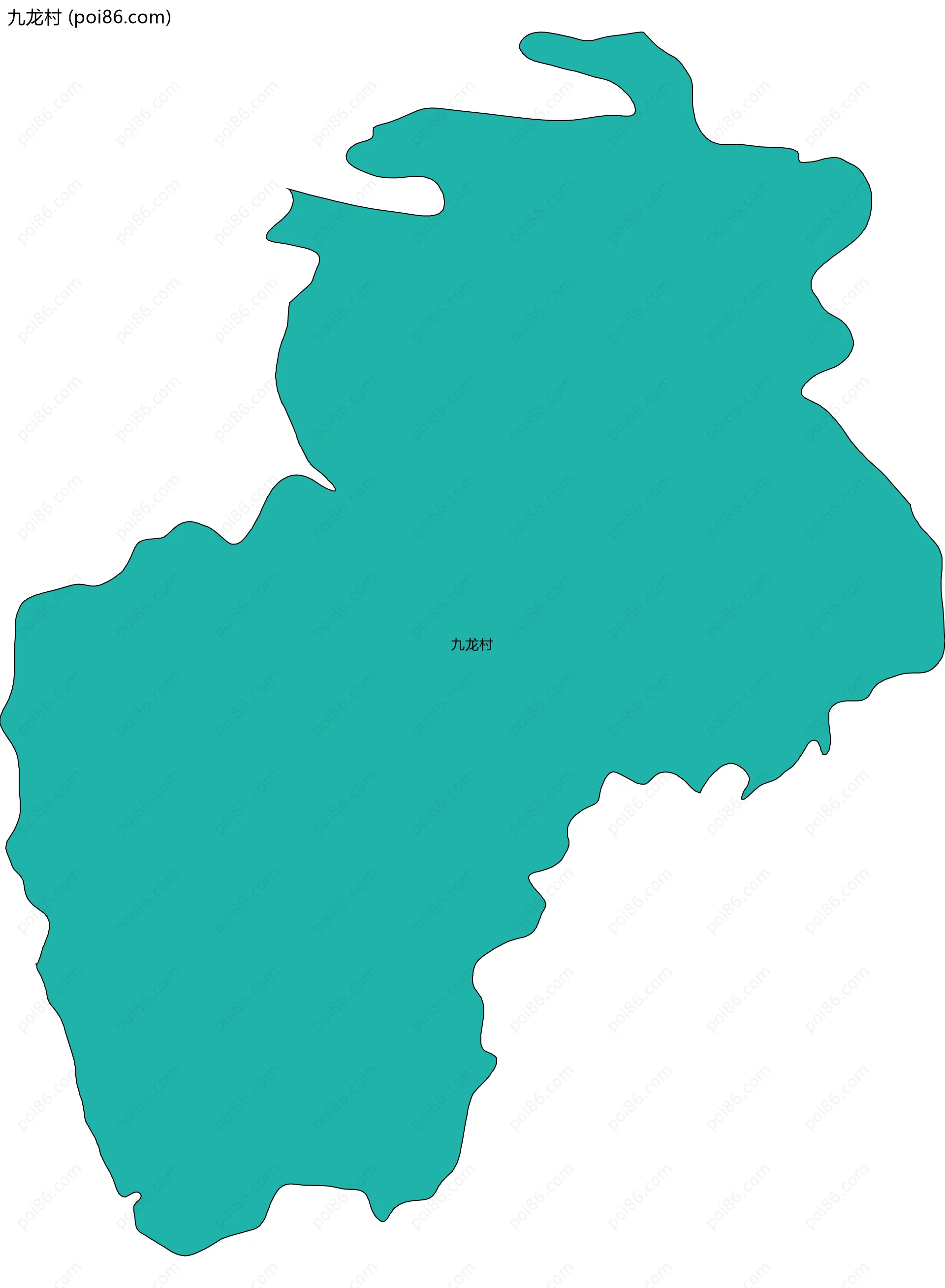 九龙村边界地图