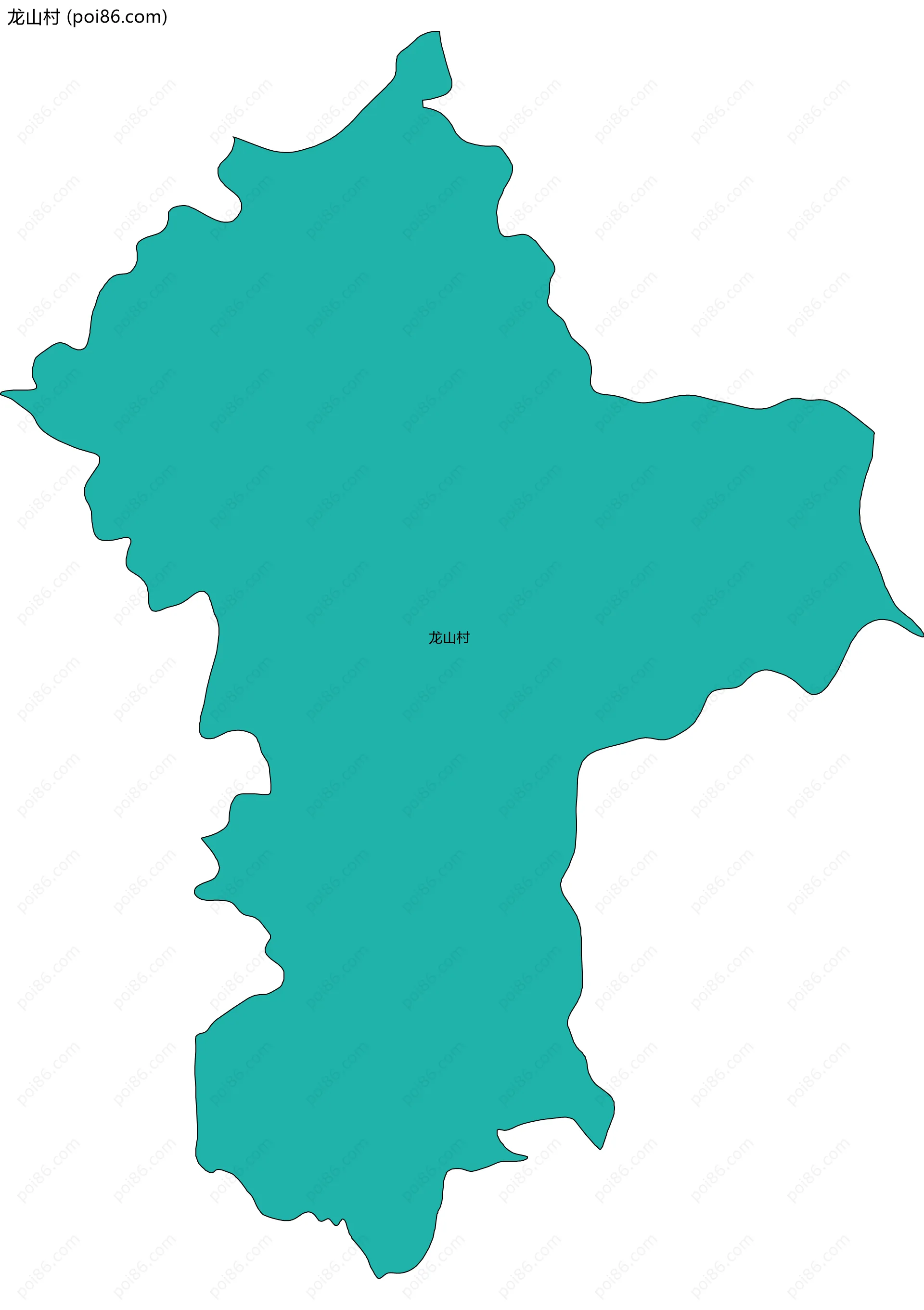 龙山村边界地图