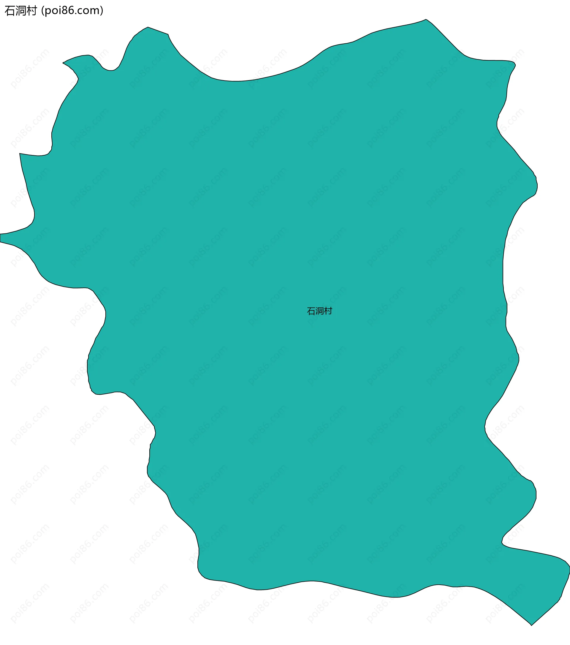 石洞村边界地图