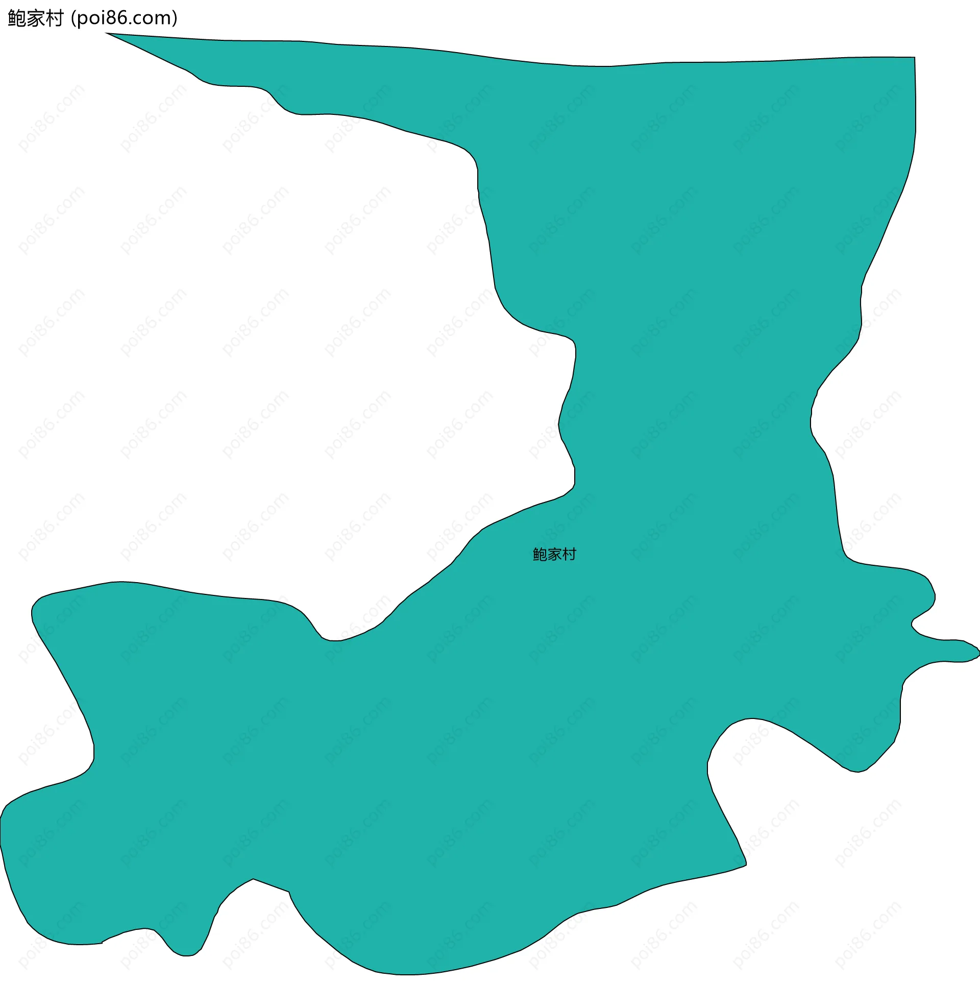 鲍家村边界地图