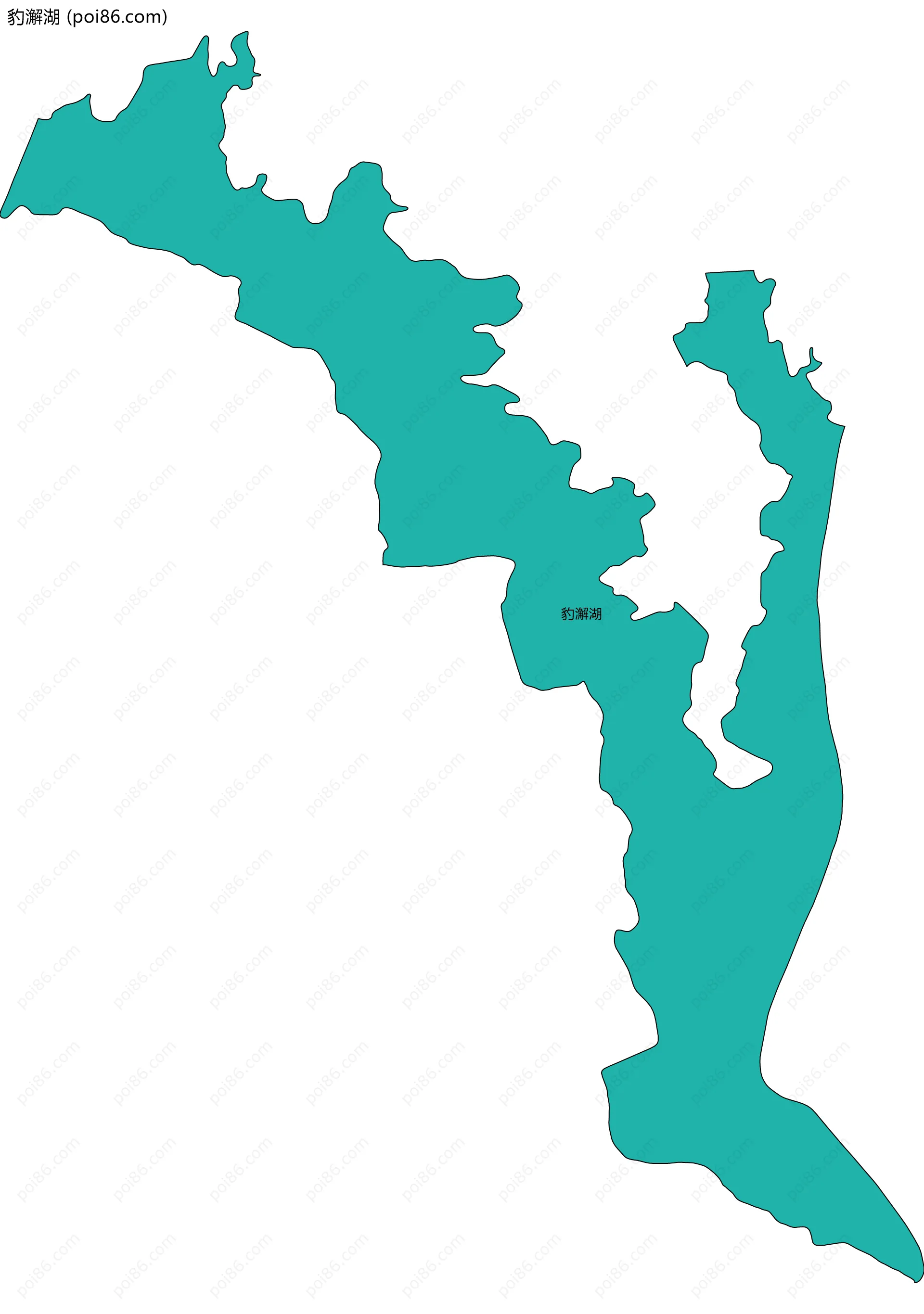 豹澥湖边界地图
