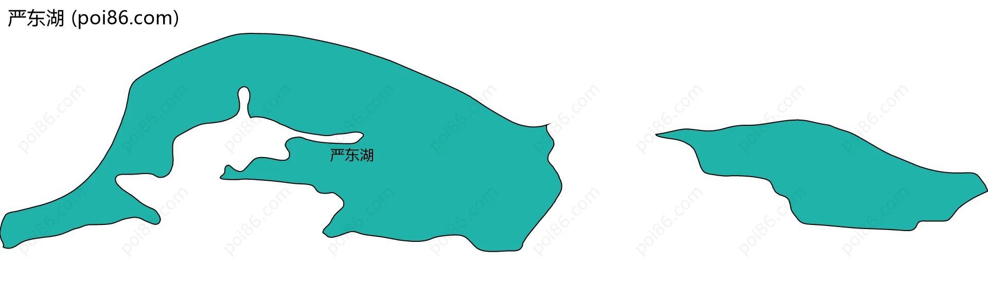 严东湖边界地图