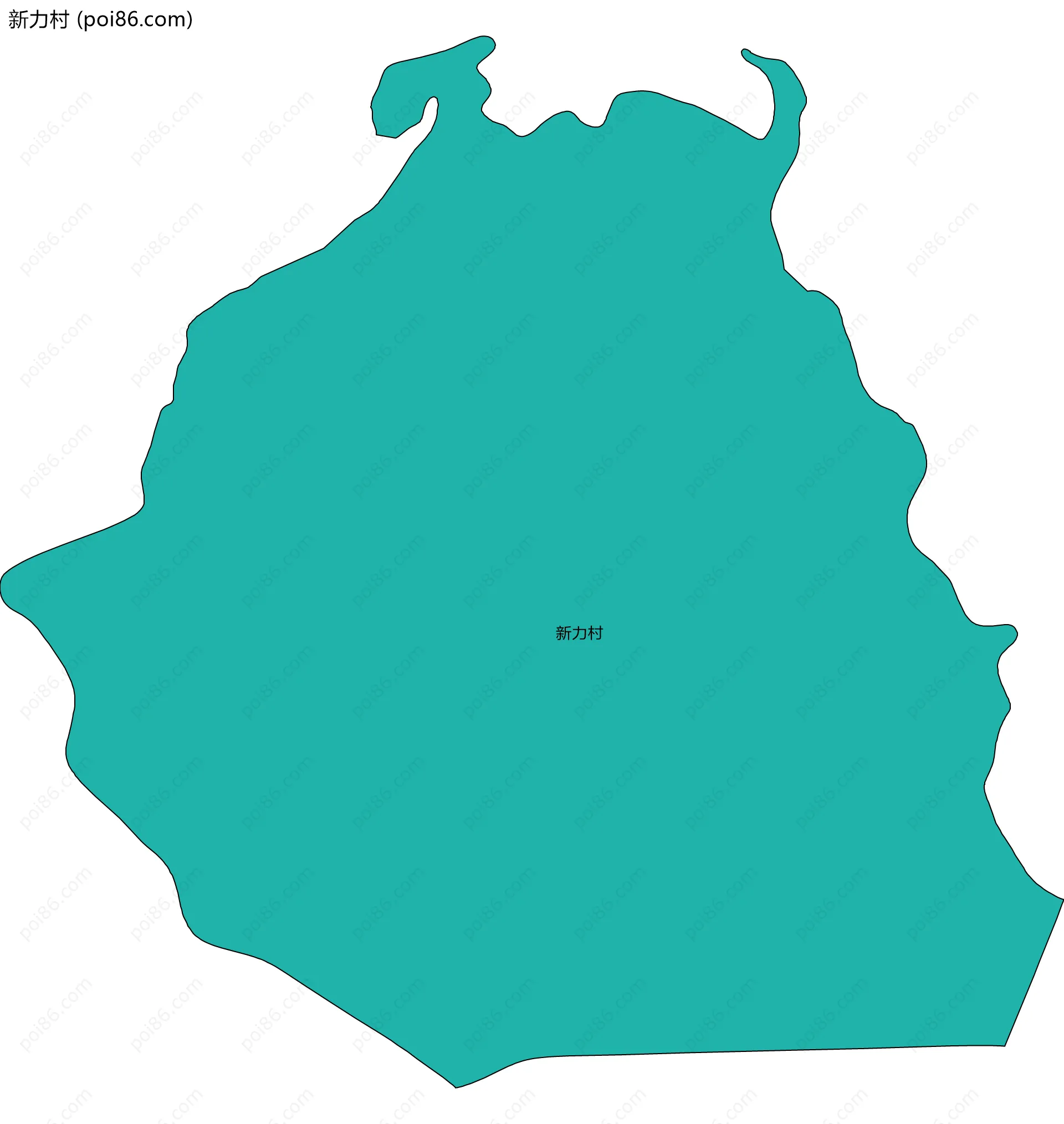 新力村边界地图