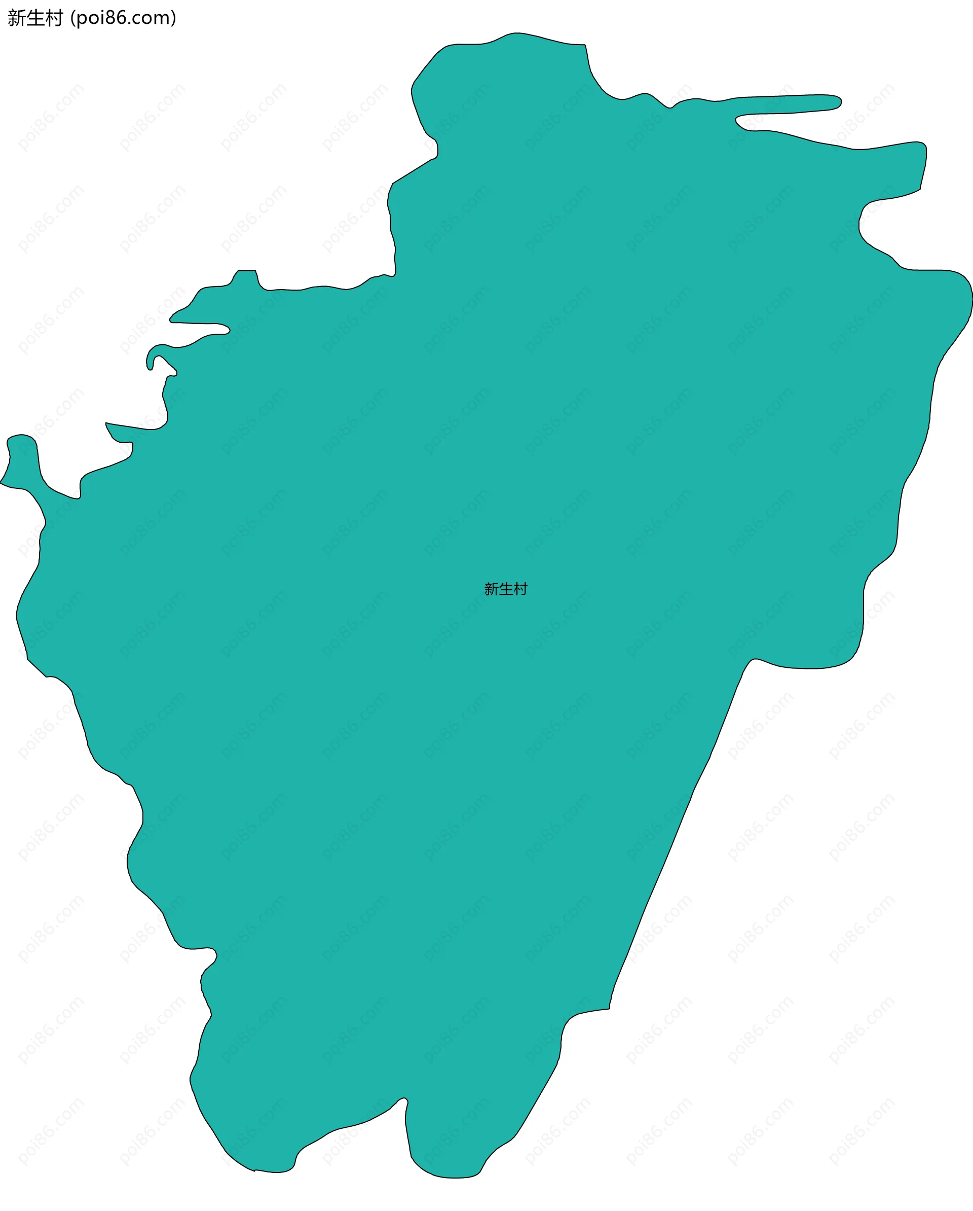 新生村边界地图