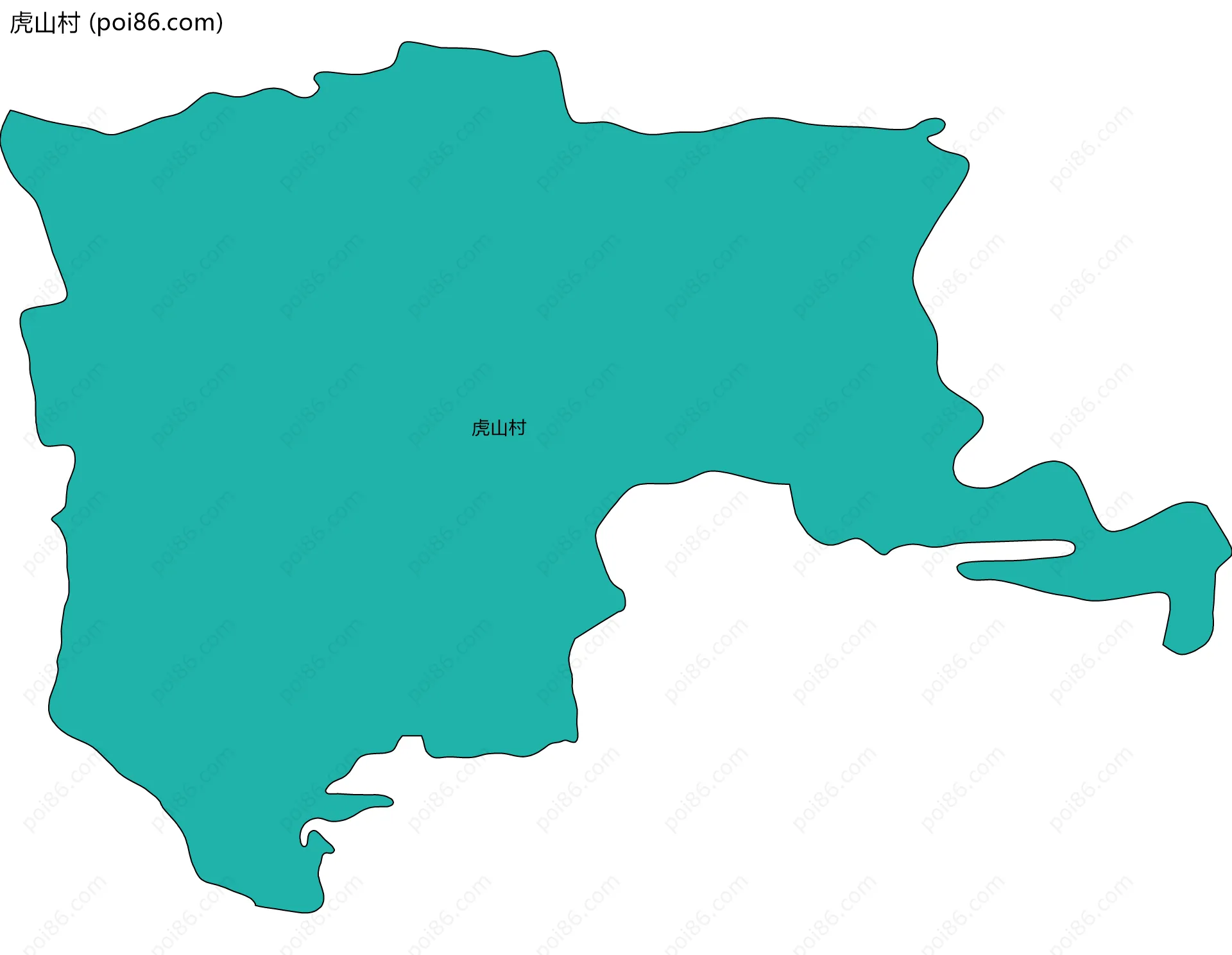 虎山村边界地图