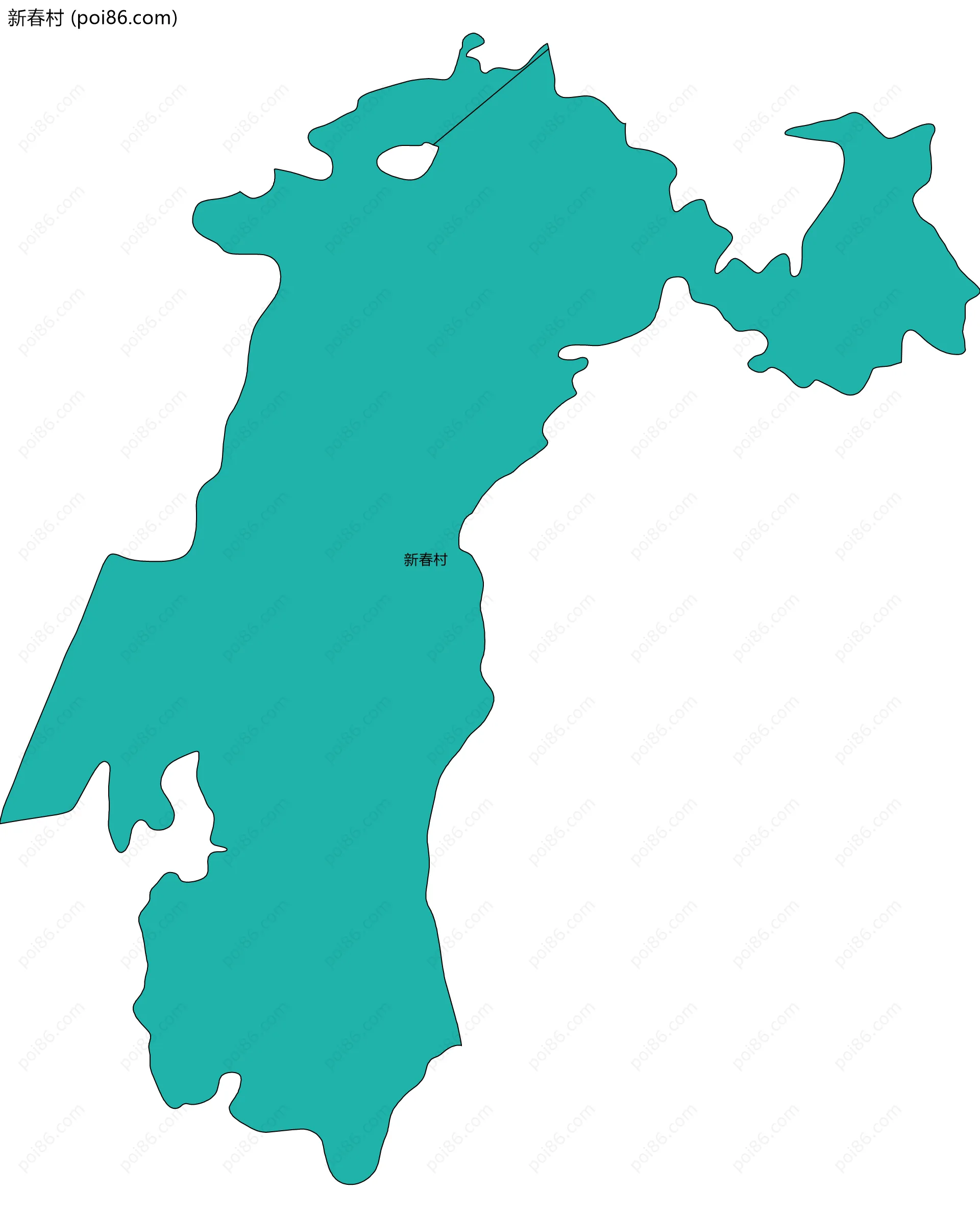 新春村边界地图