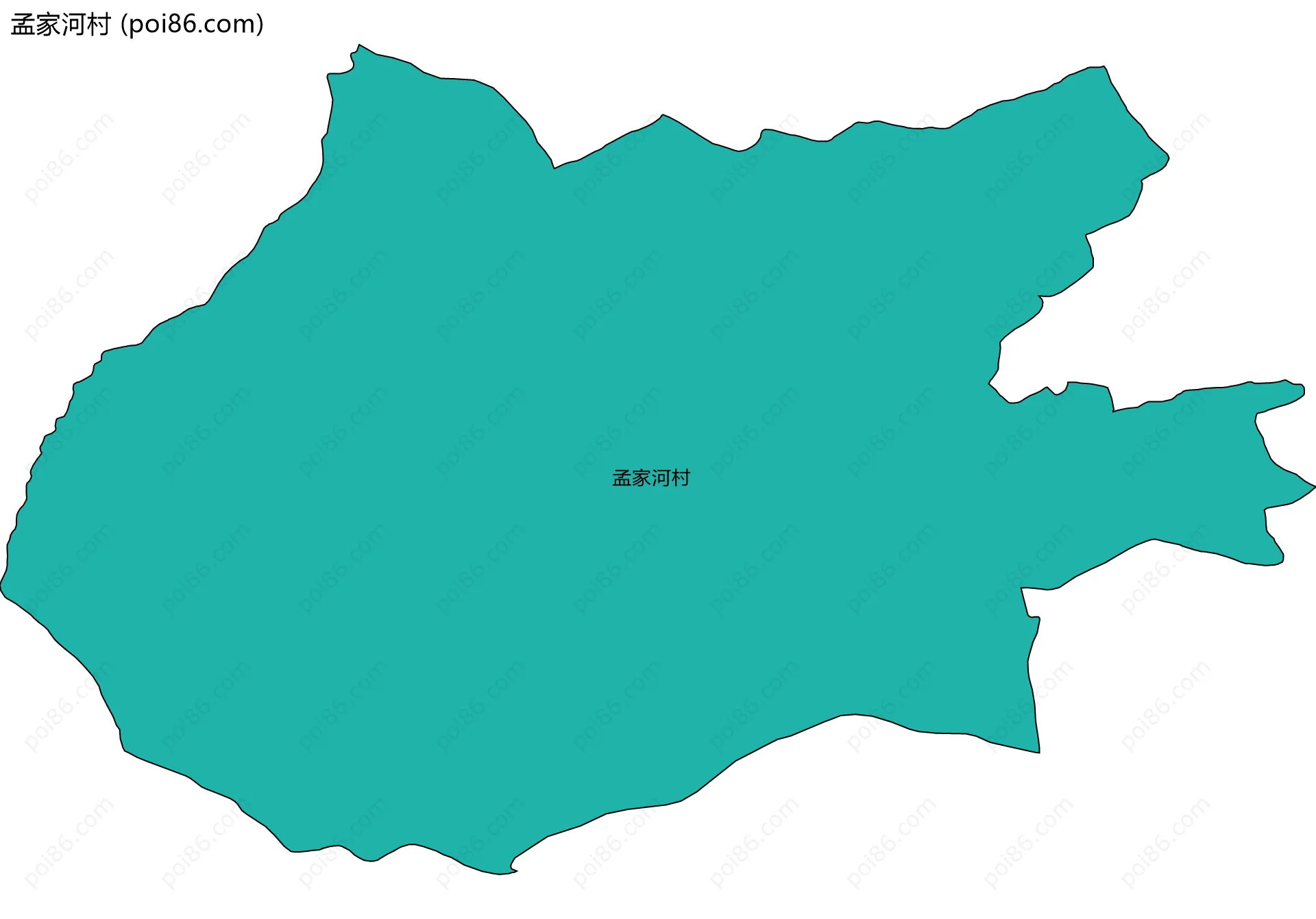 孟家河村边界地图