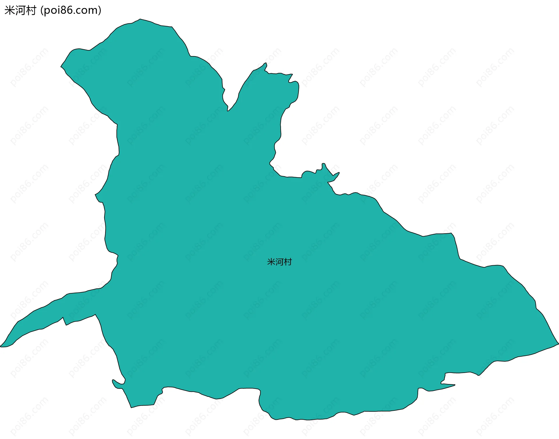 米河村边界地图