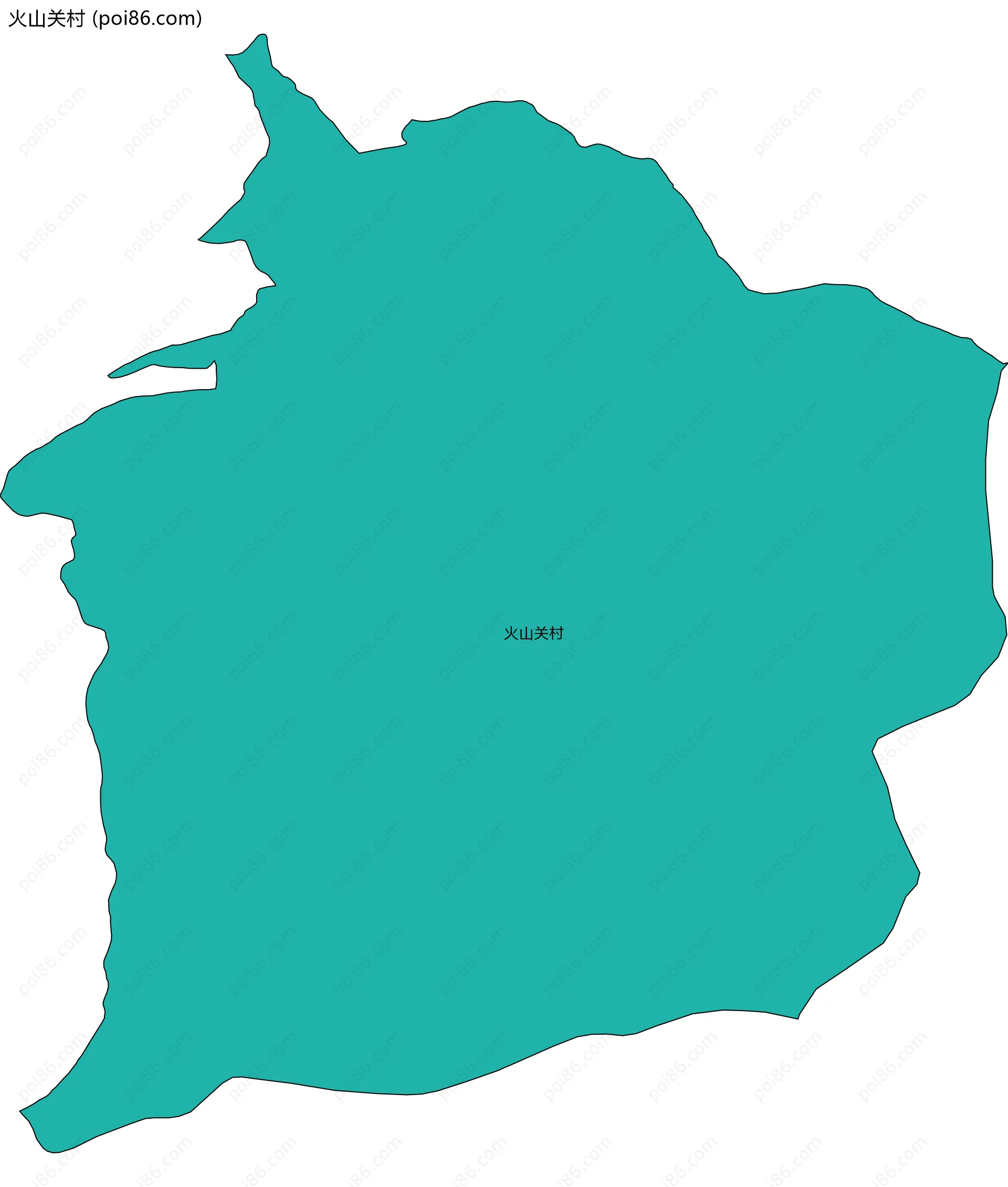 火山关村边界地图