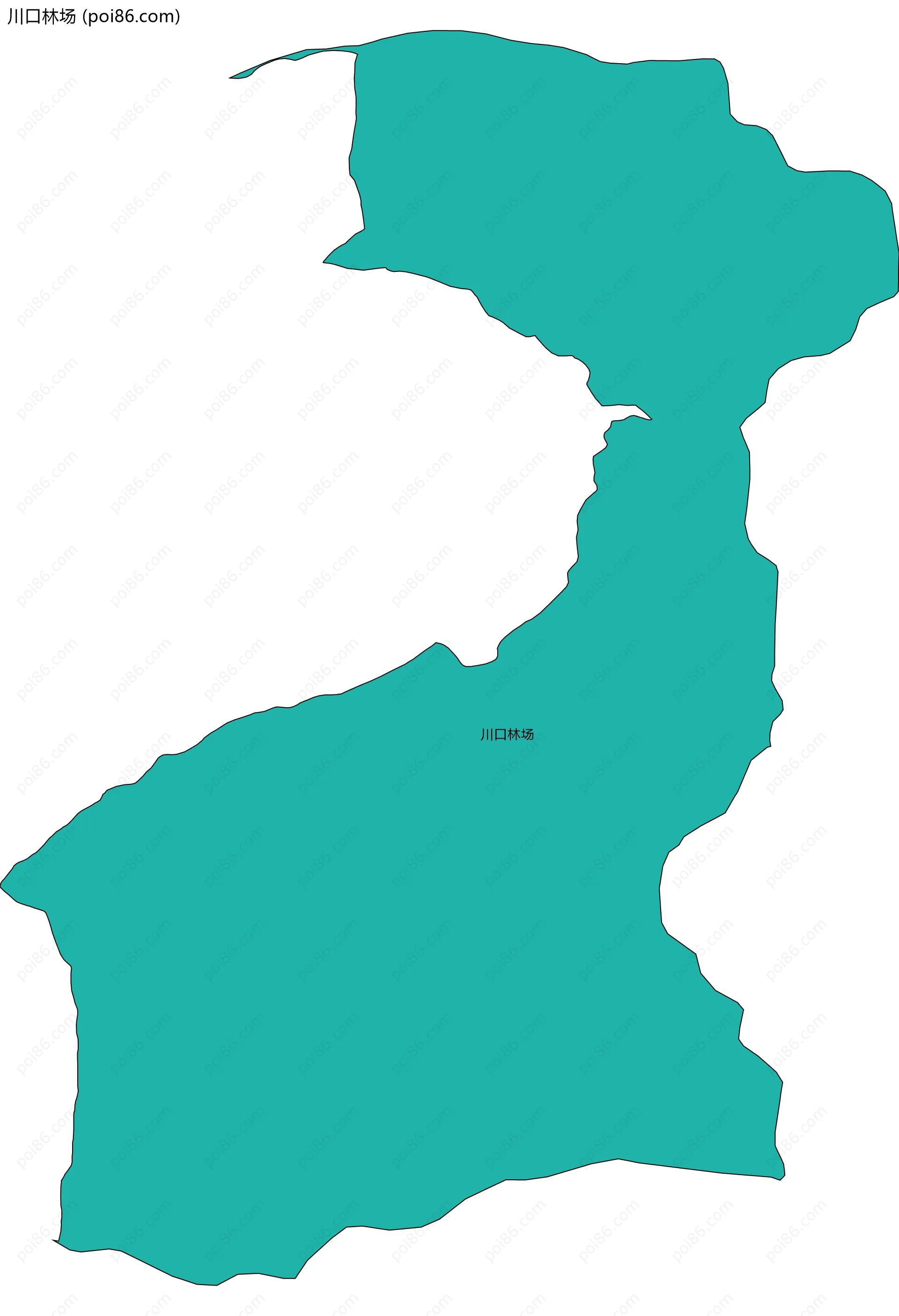 川口林场边界地图