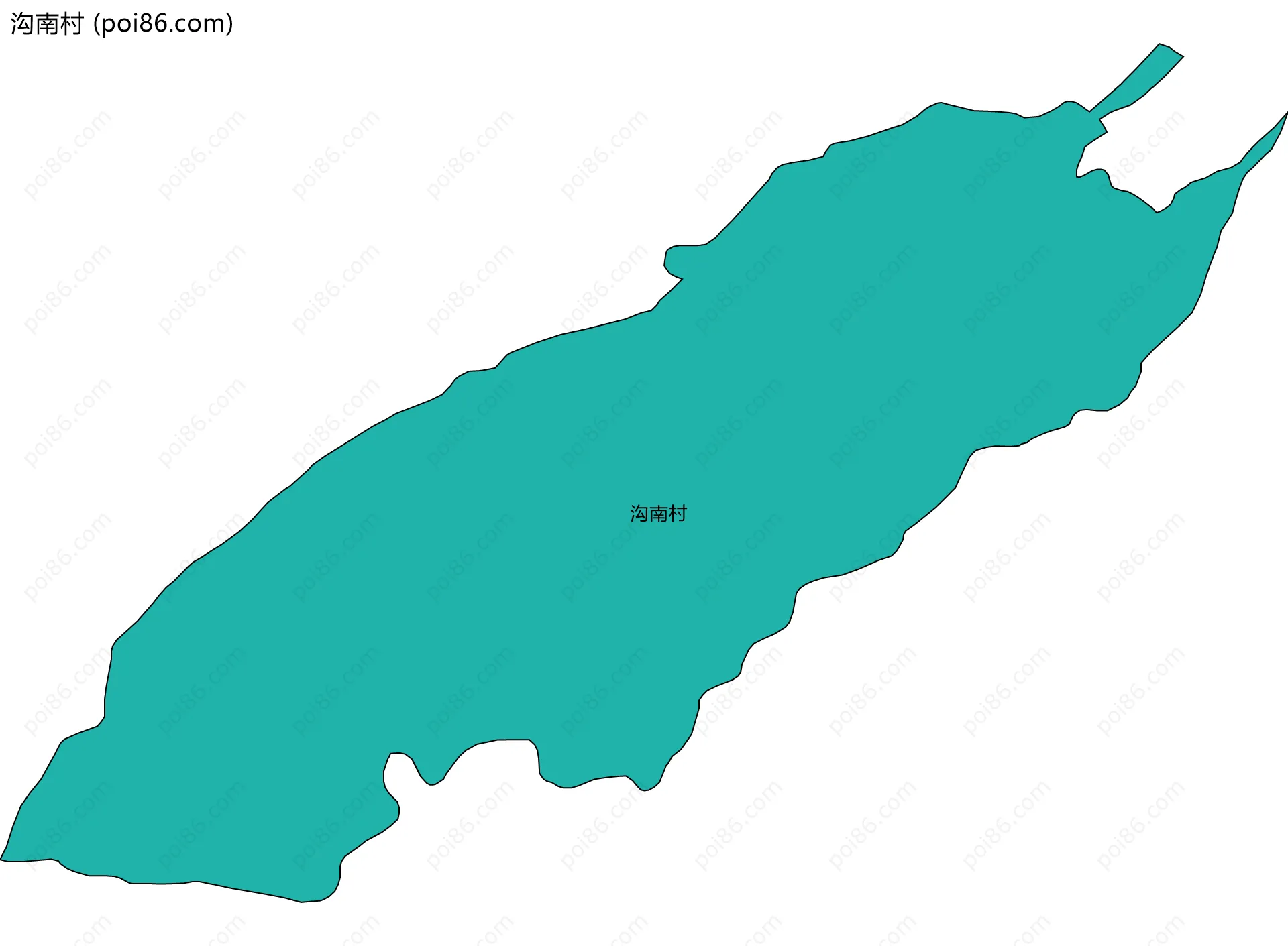 沟南村边界地图