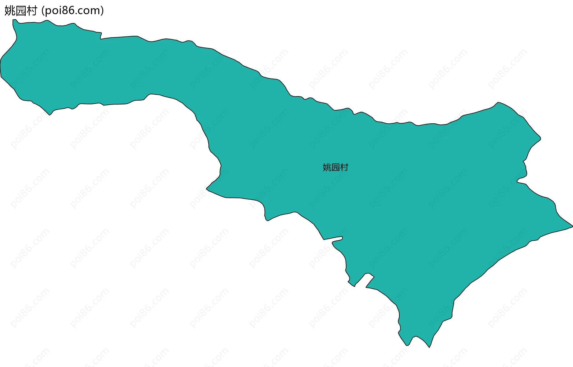 姚园村边界地图