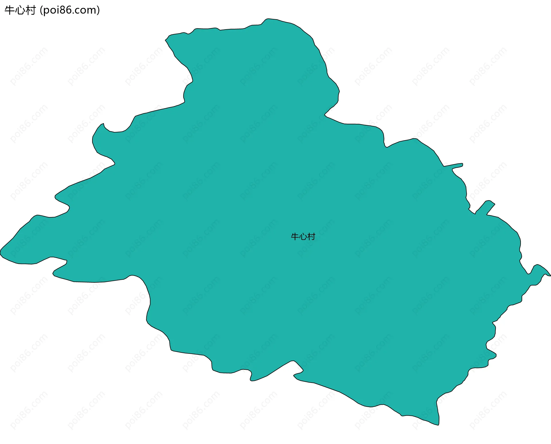牛心村边界地图