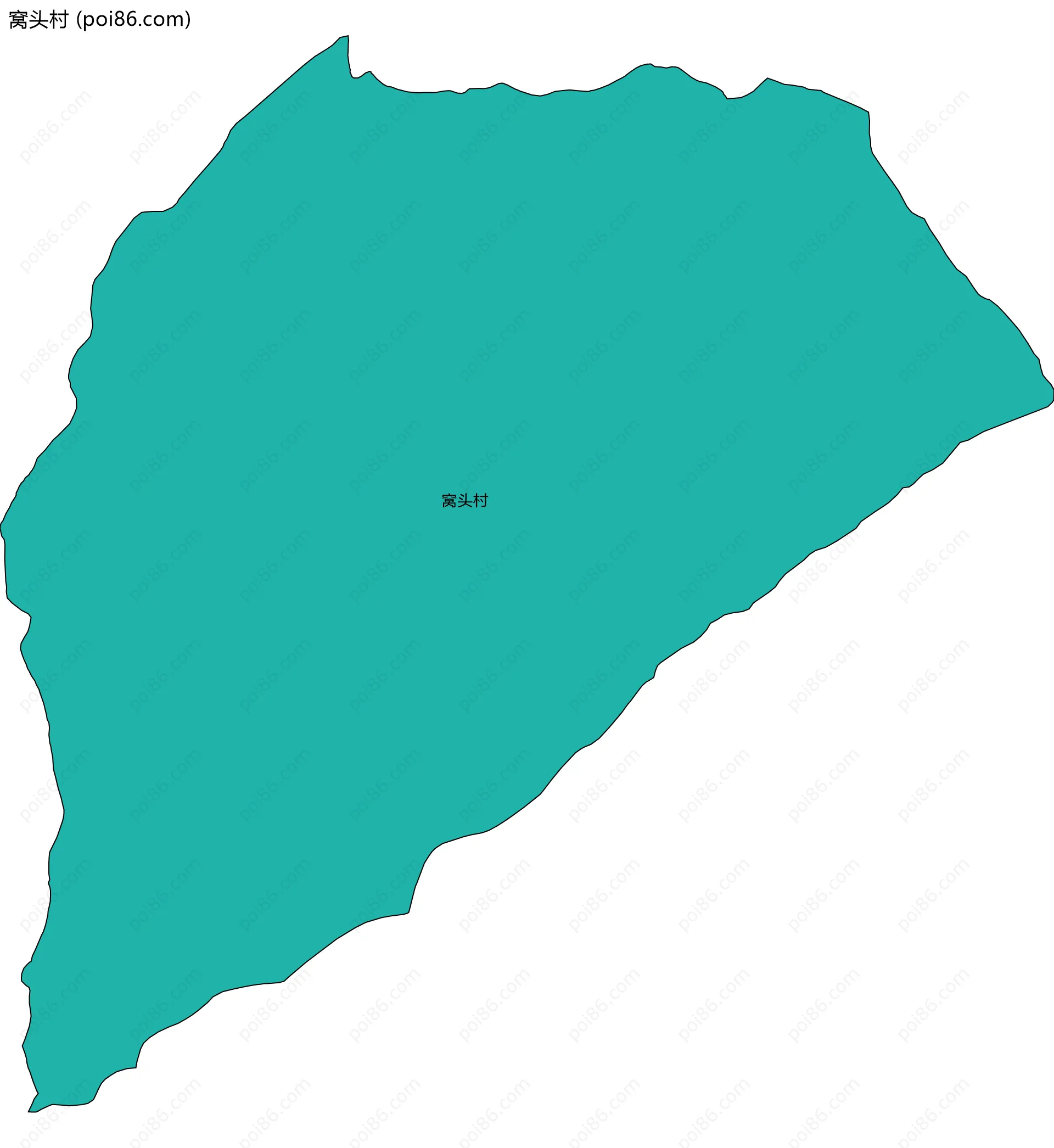 窝头村边界地图