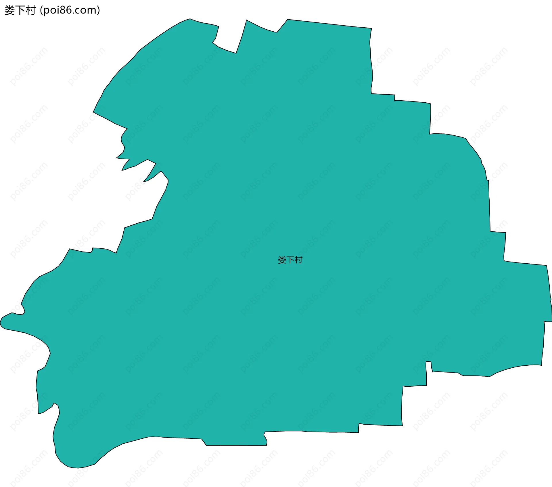 娄下村边界地图