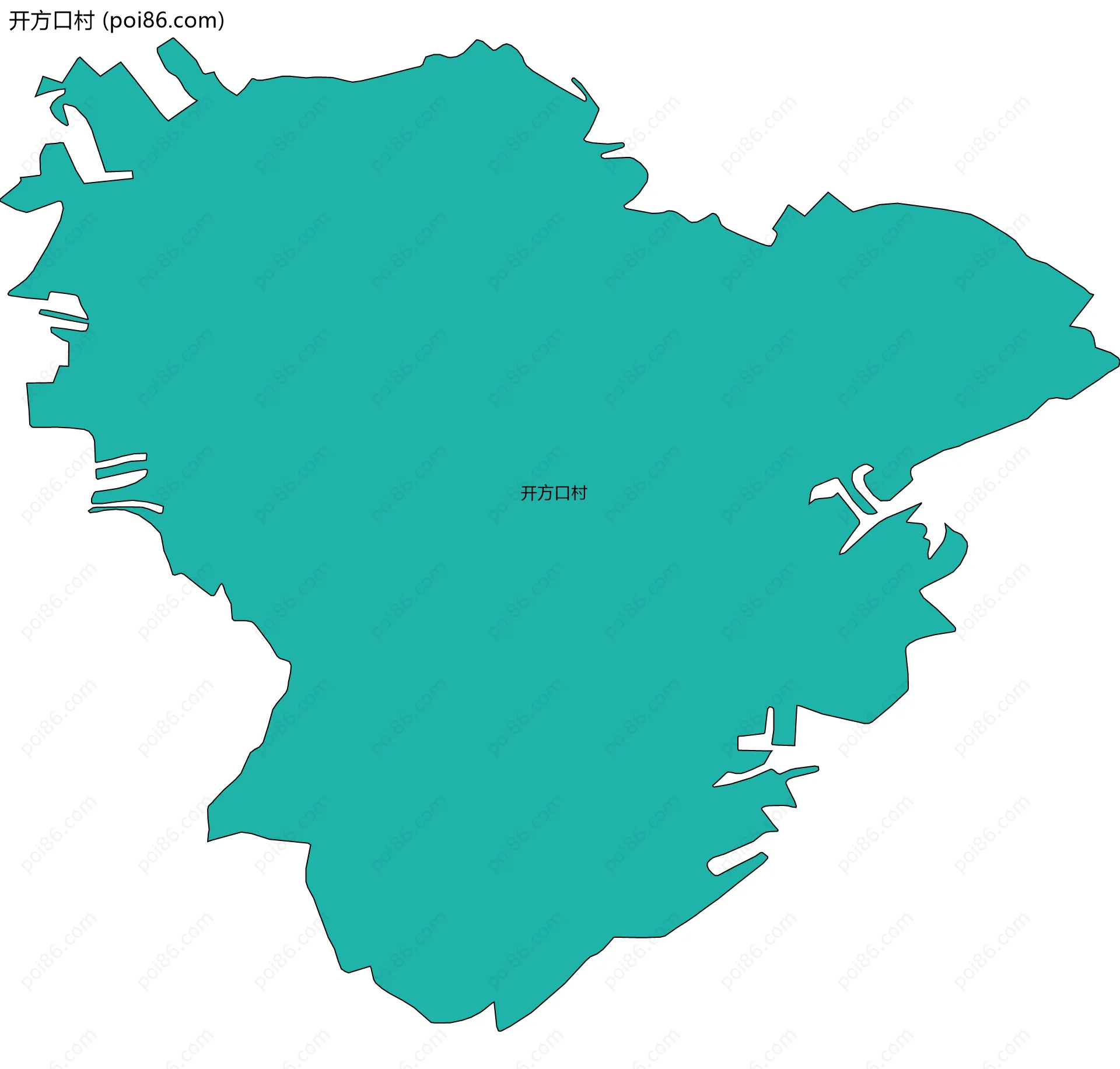 开方口村边界地图