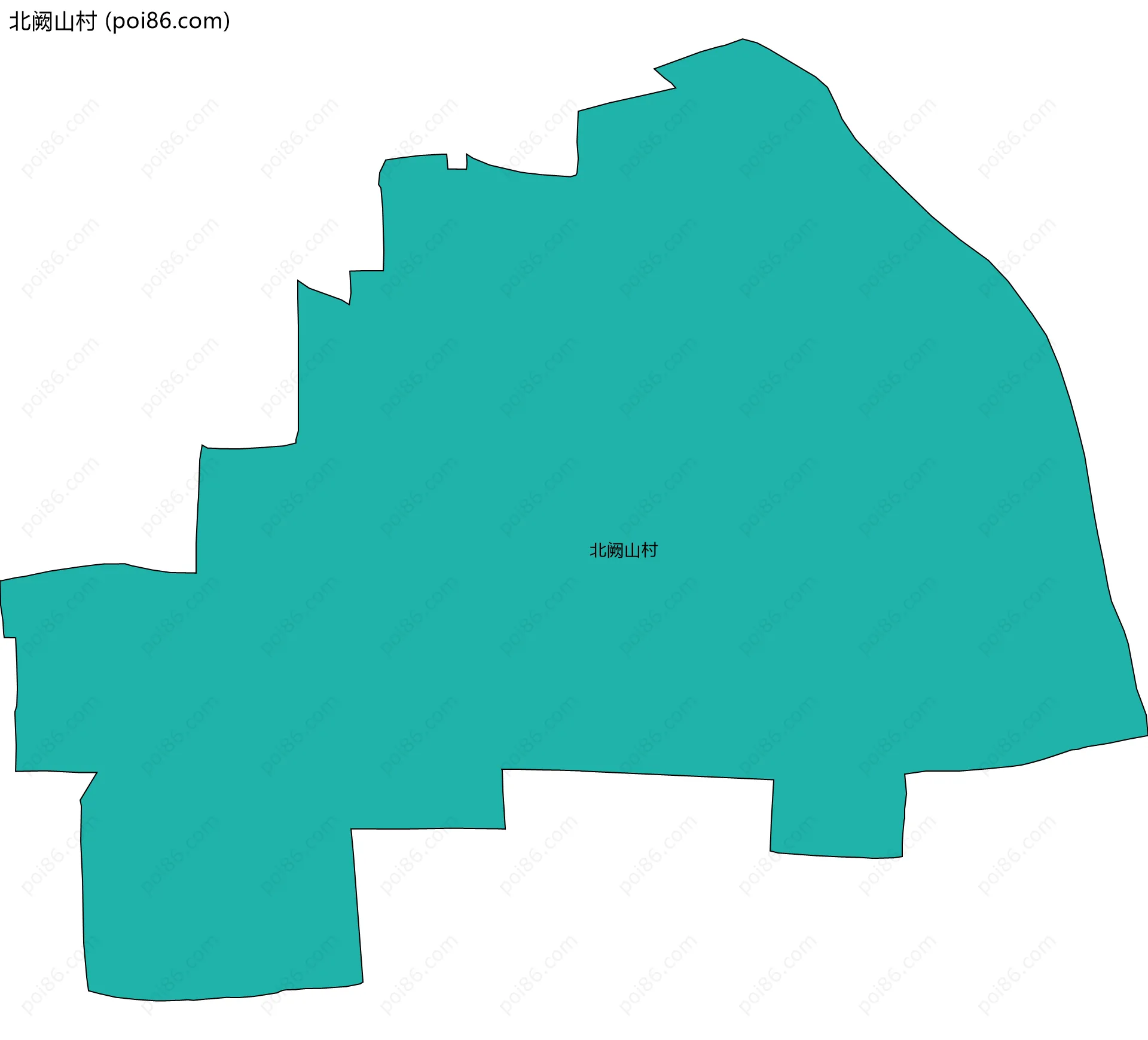 北阙山村边界地图