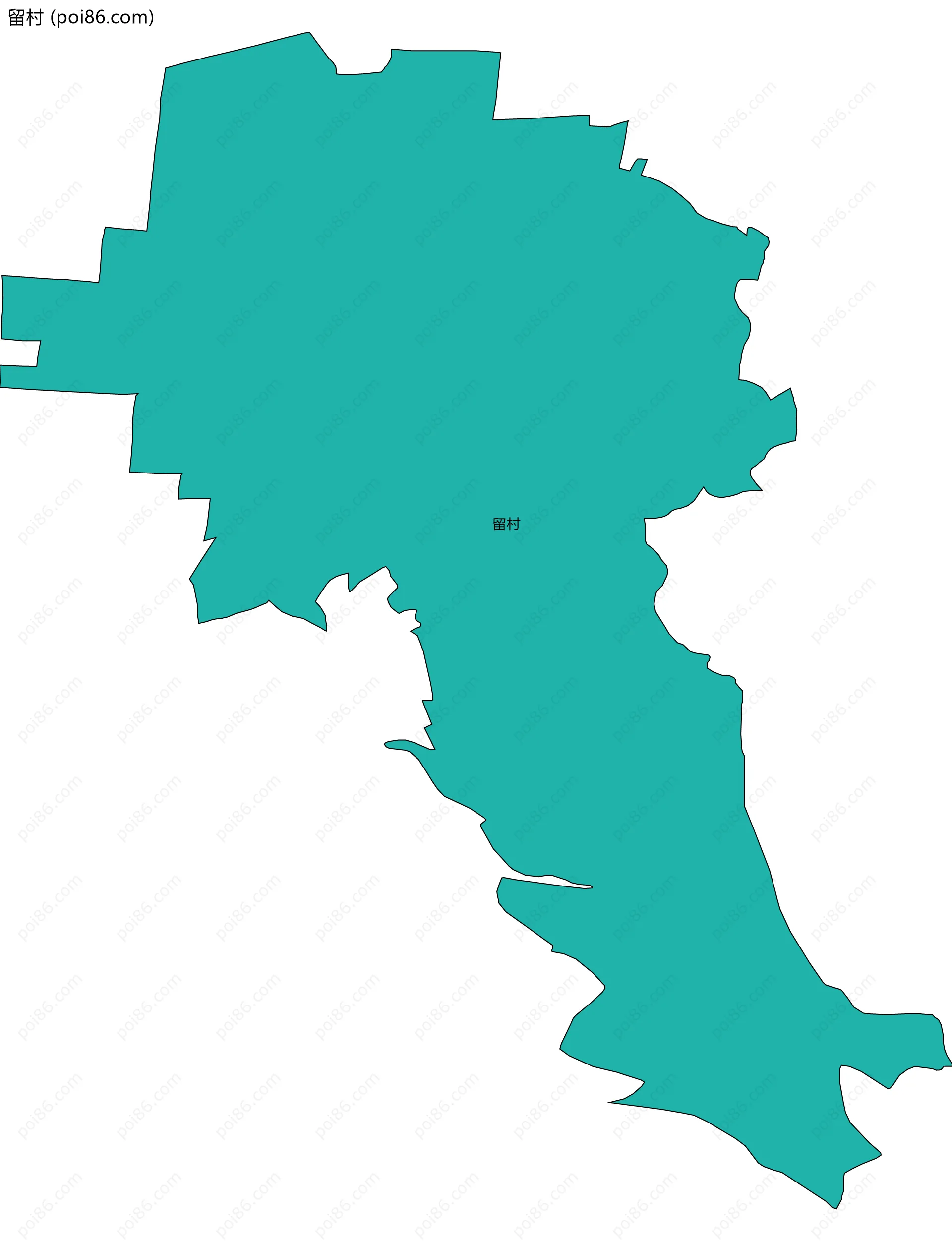 留村边界地图