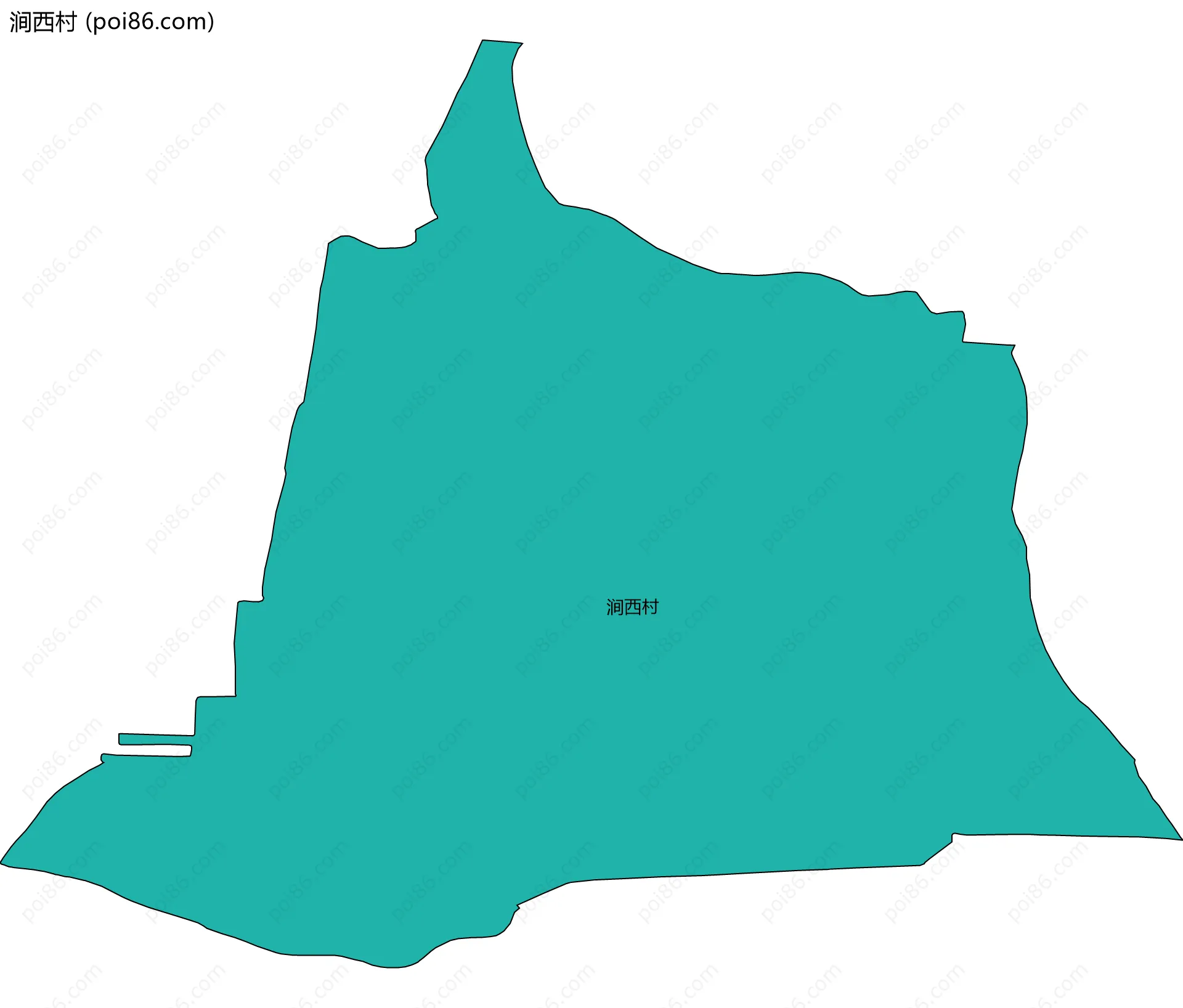 涧西村边界地图