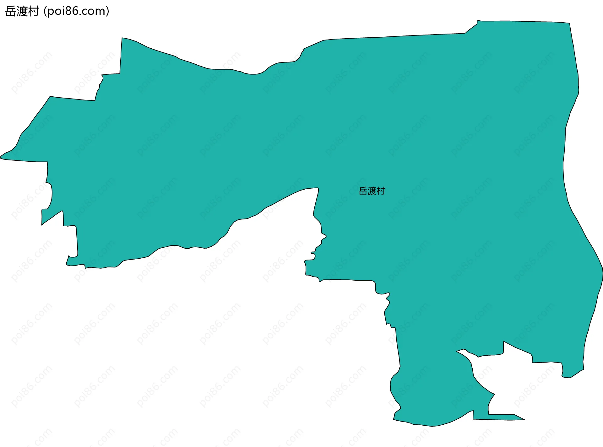 岳渡村边界地图