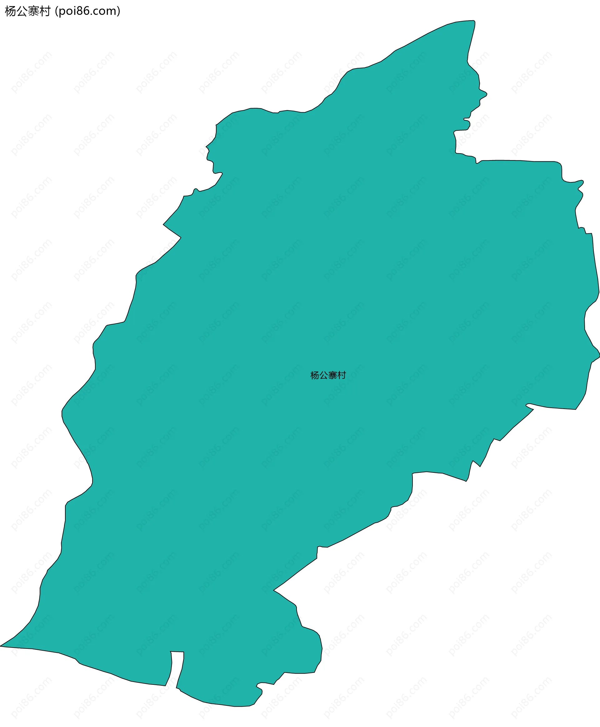 杨公寨村边界地图