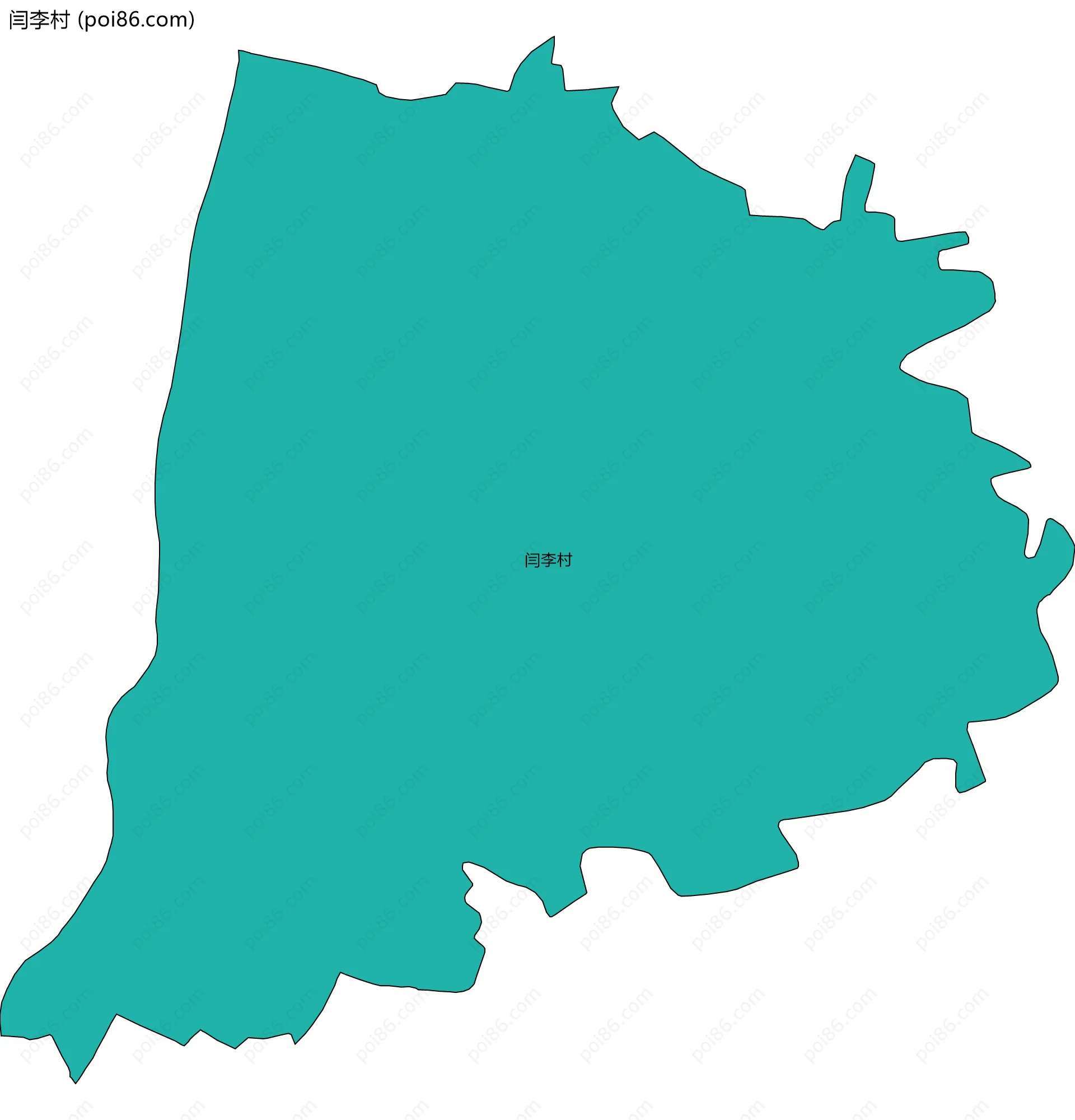 闫李村边界地图