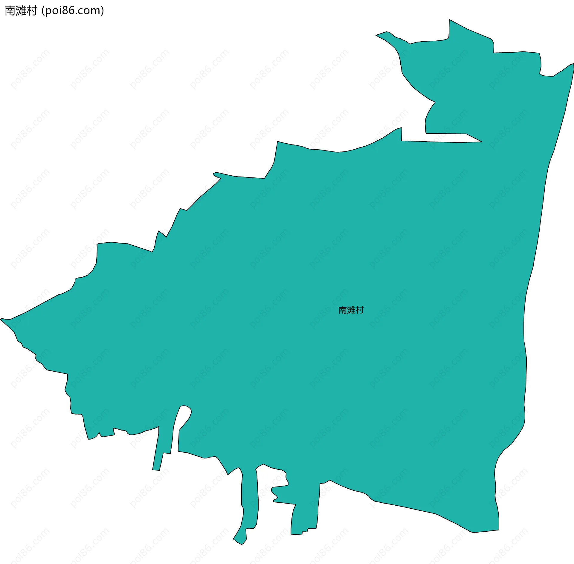 南滩村边界地图