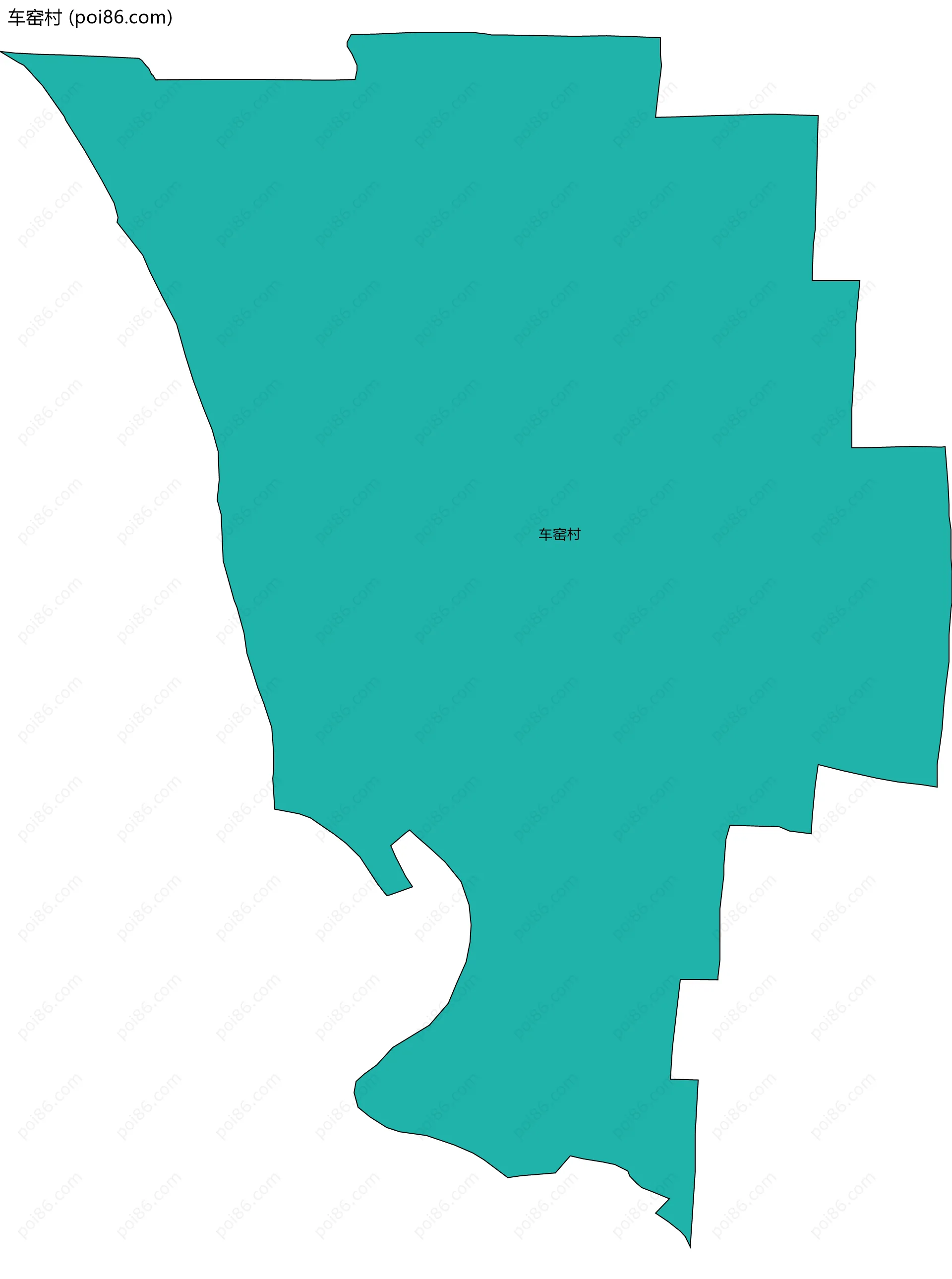 车窑村边界地图