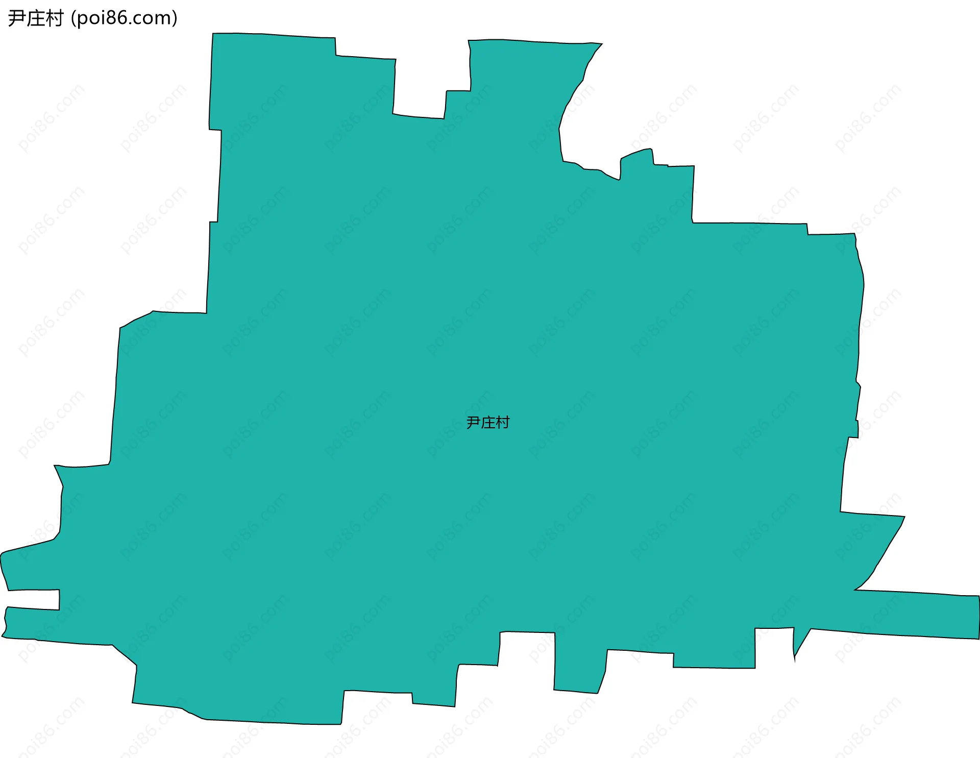 尹庄村边界地图