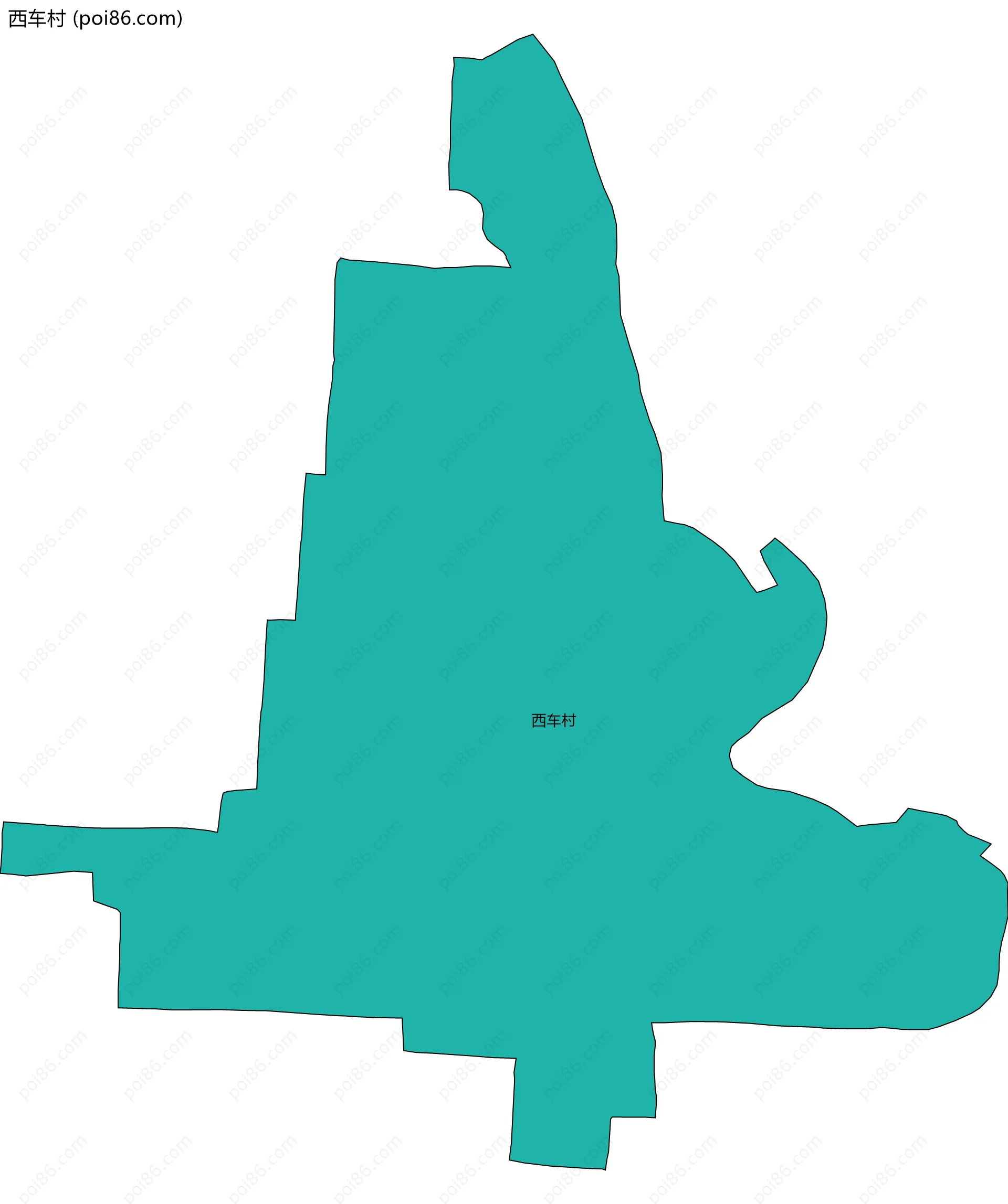 西车村边界地图