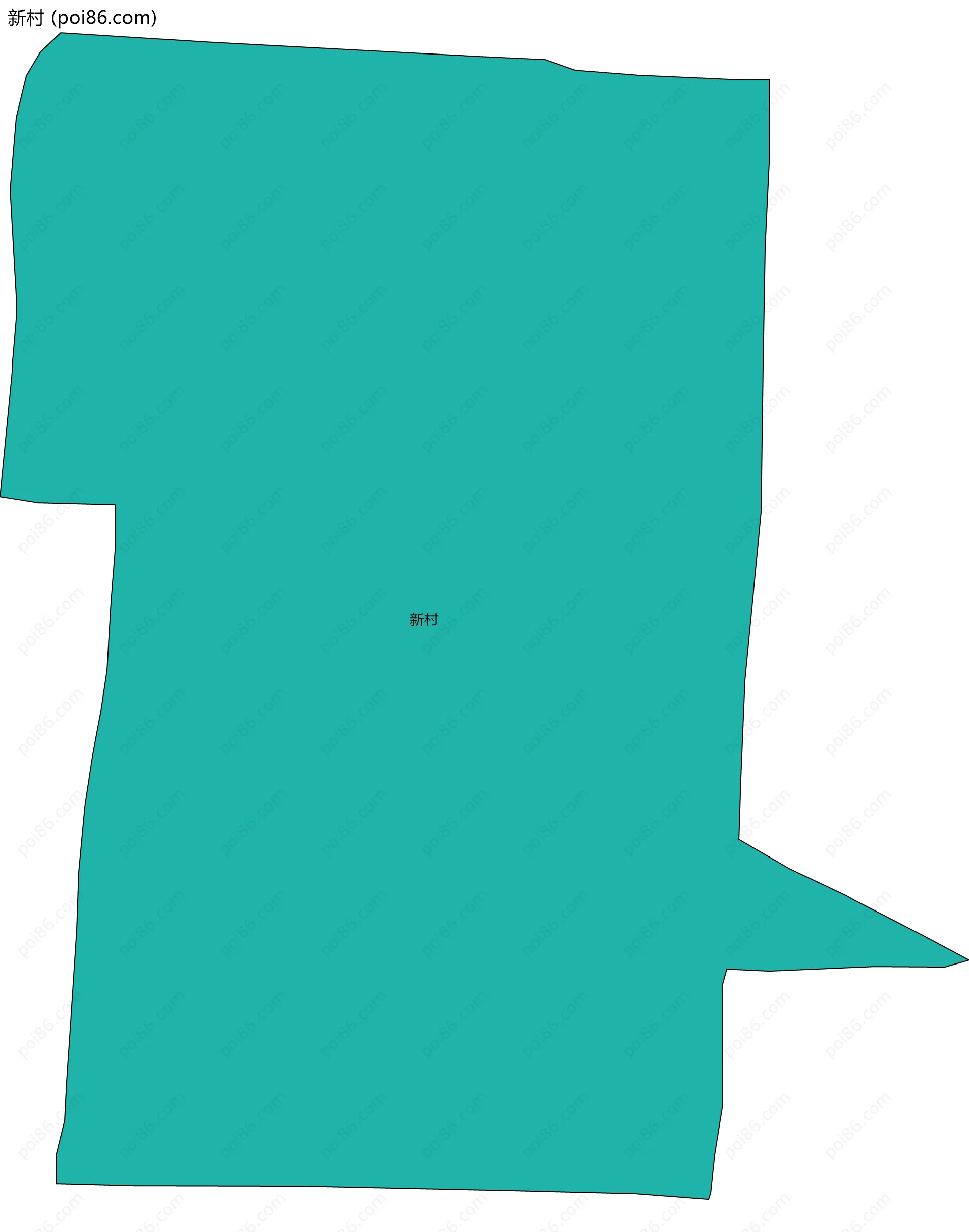 新村边界地图